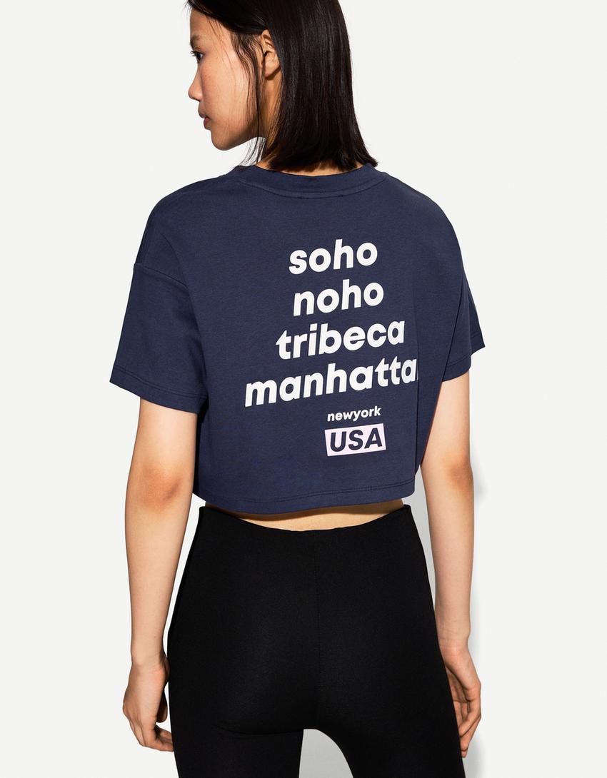 Camiseta manga corta print-Marino-1