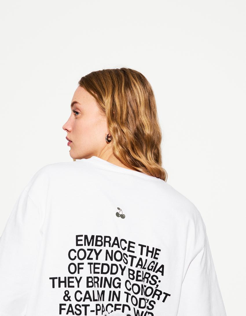 Short sleeve T-shirt with print-White-2