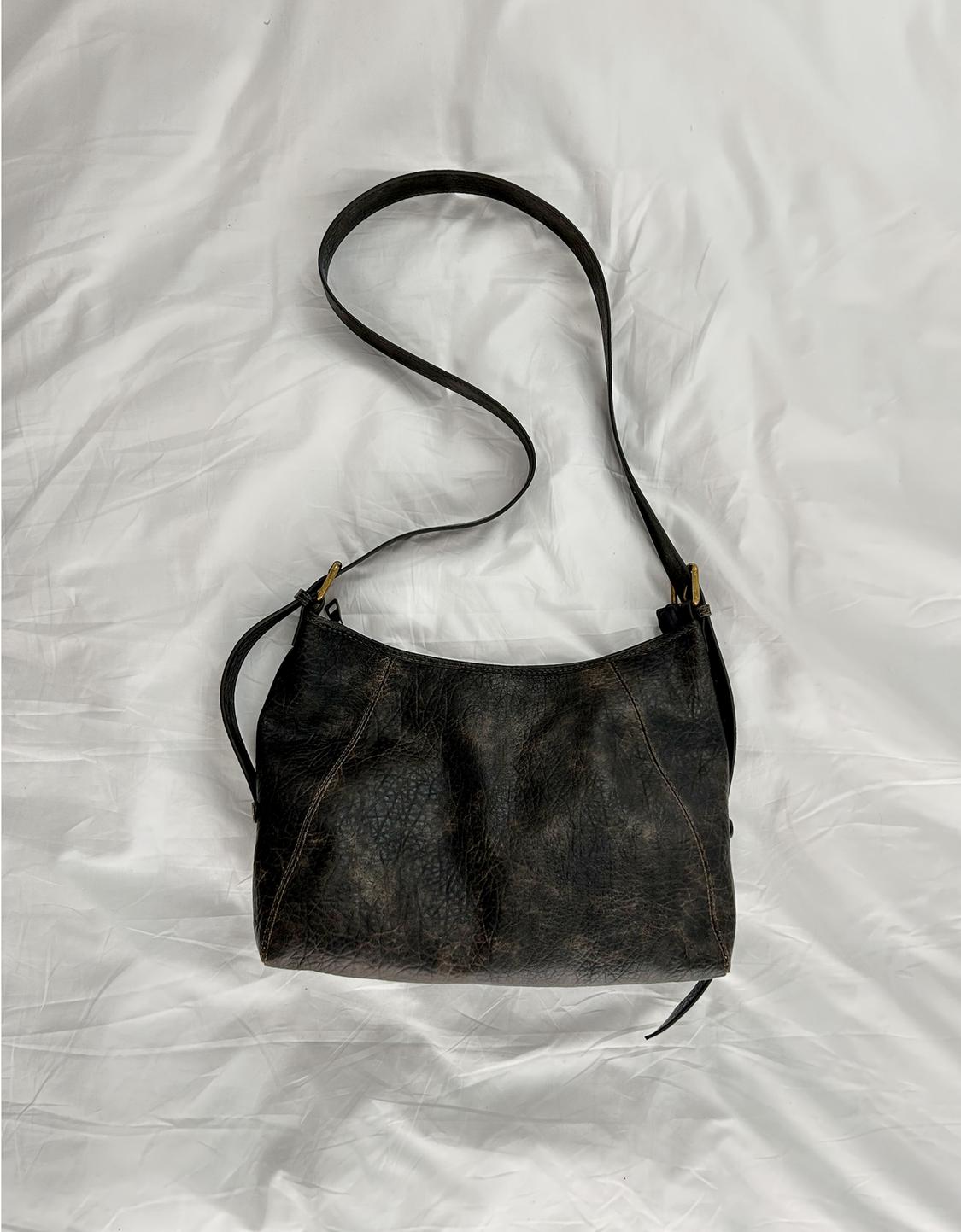 Leather effect crossbody bag