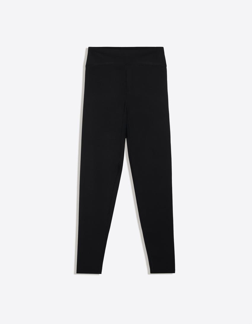 Leggings aus atmungsaktivem, schnelltrocknendem Funktionsstoff-Schwarz