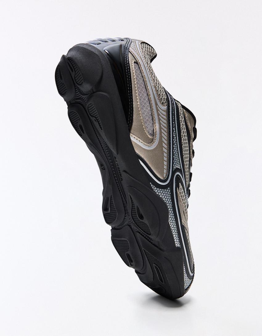 Thin-soled sneakers-BLACK