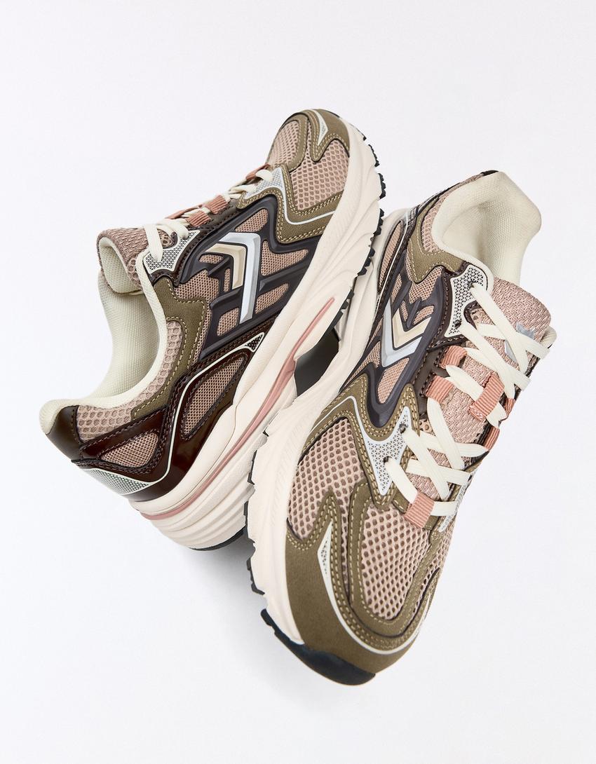 Çok parçalı spor ayakkabı-Çok renkli