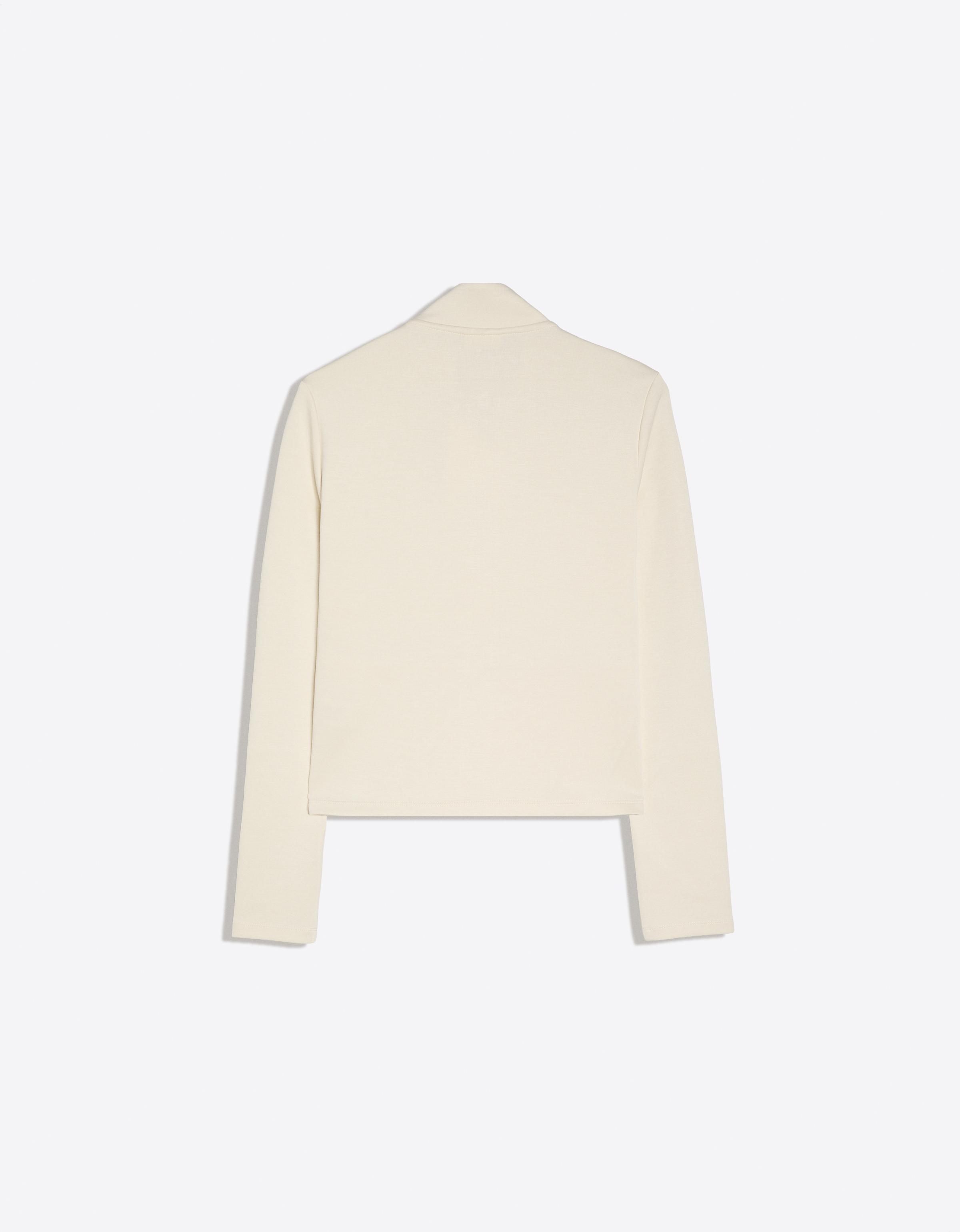 Ribbed zip jacket — Cream