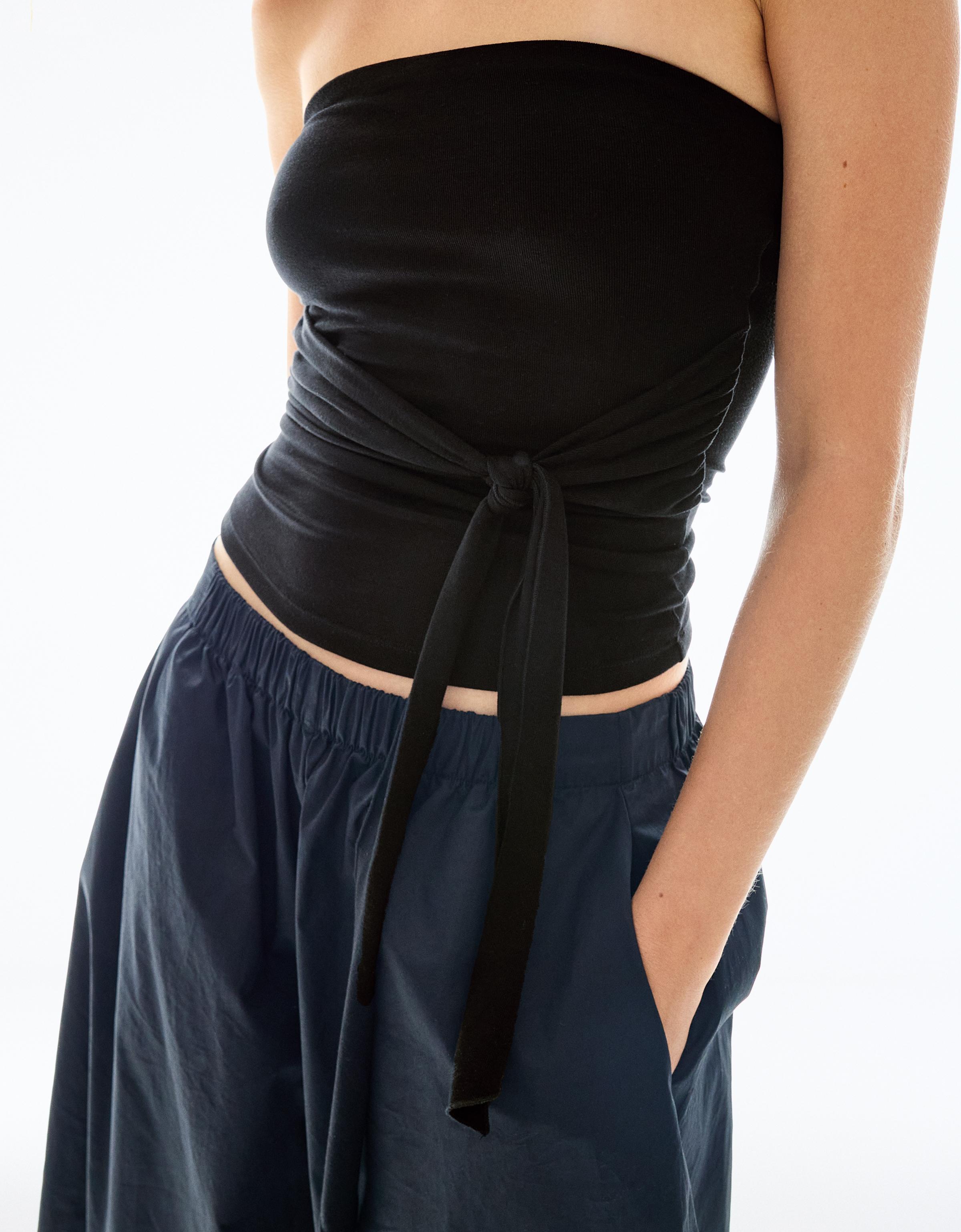 Fiyonklu bandeau top - Görsel 11