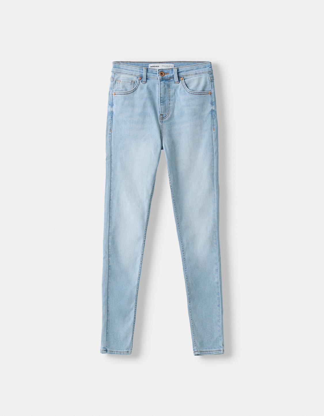 Skinny-Jeans mit sehr hohem Bund