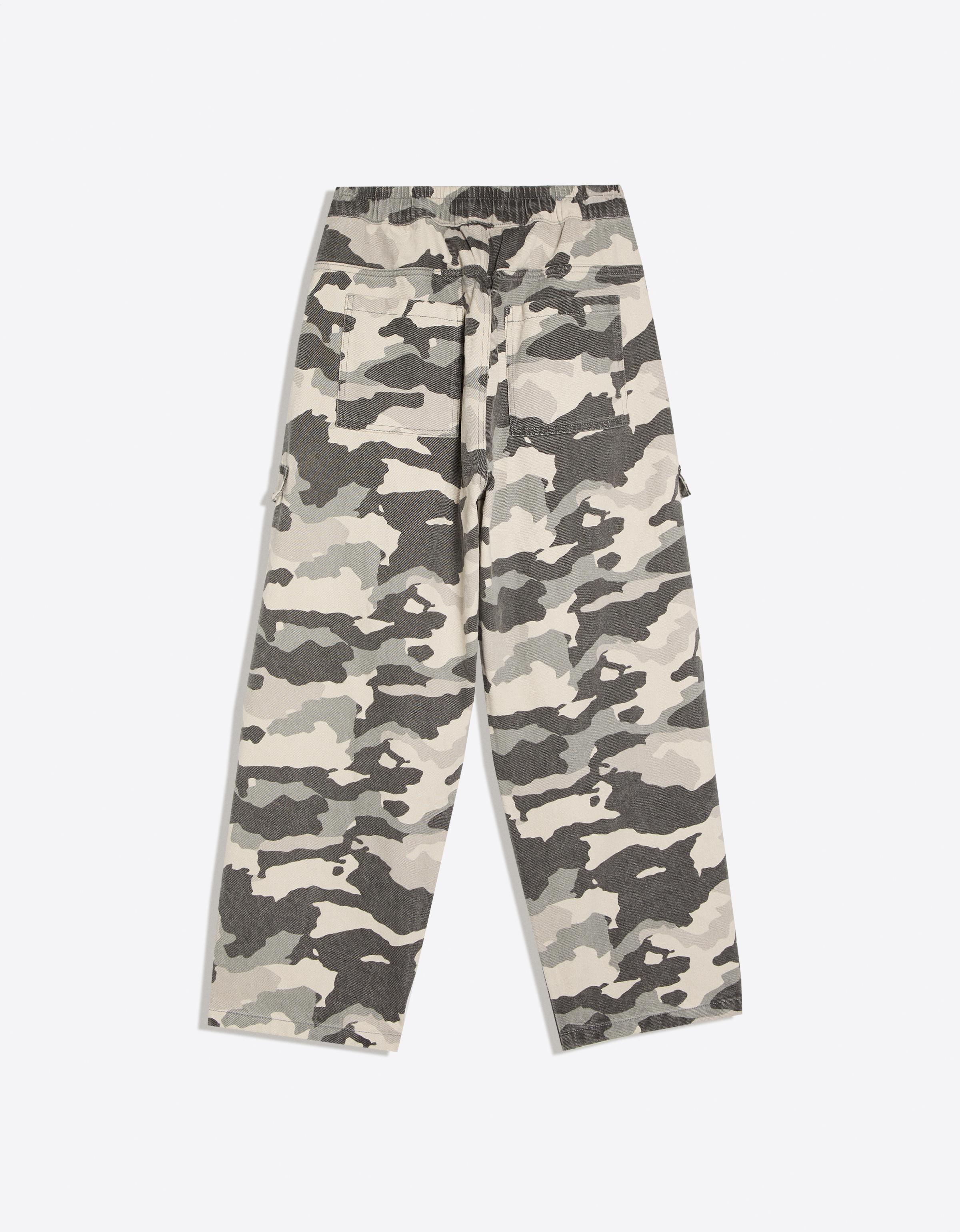 Bershka Desenli bağcıklı jean görsel 2