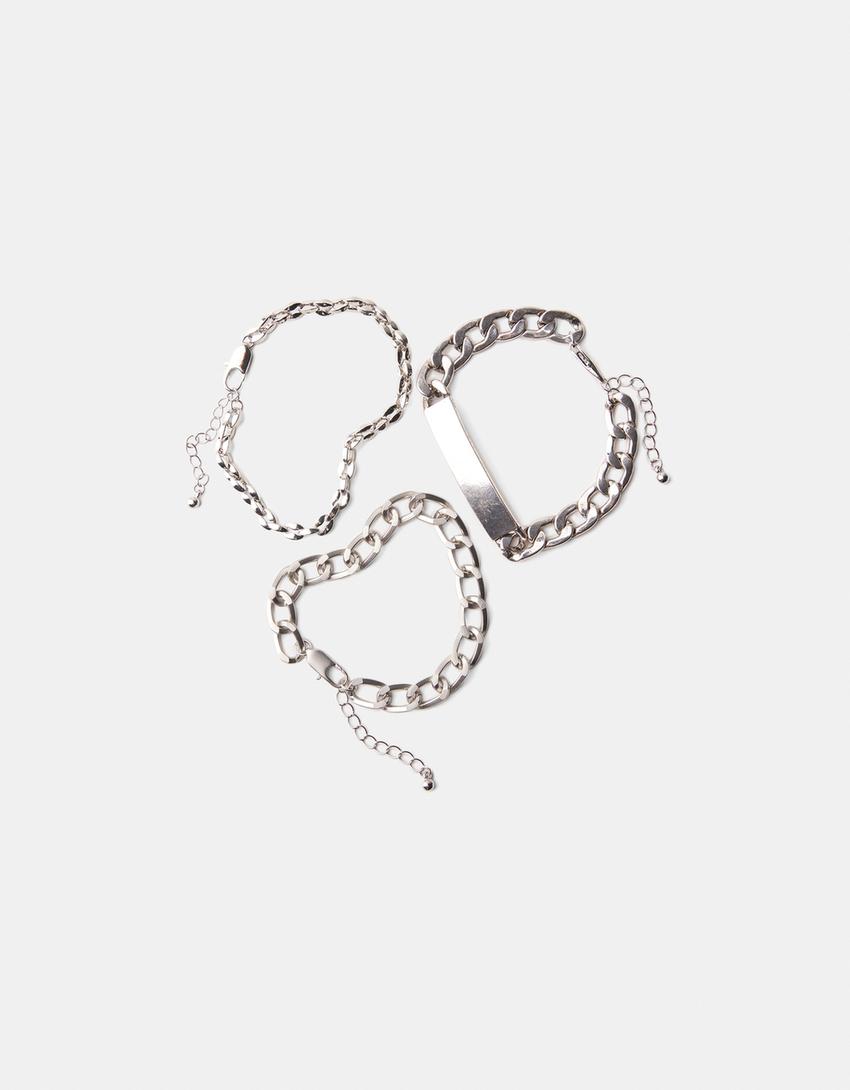 Lot 3 bracelets-Argent-3