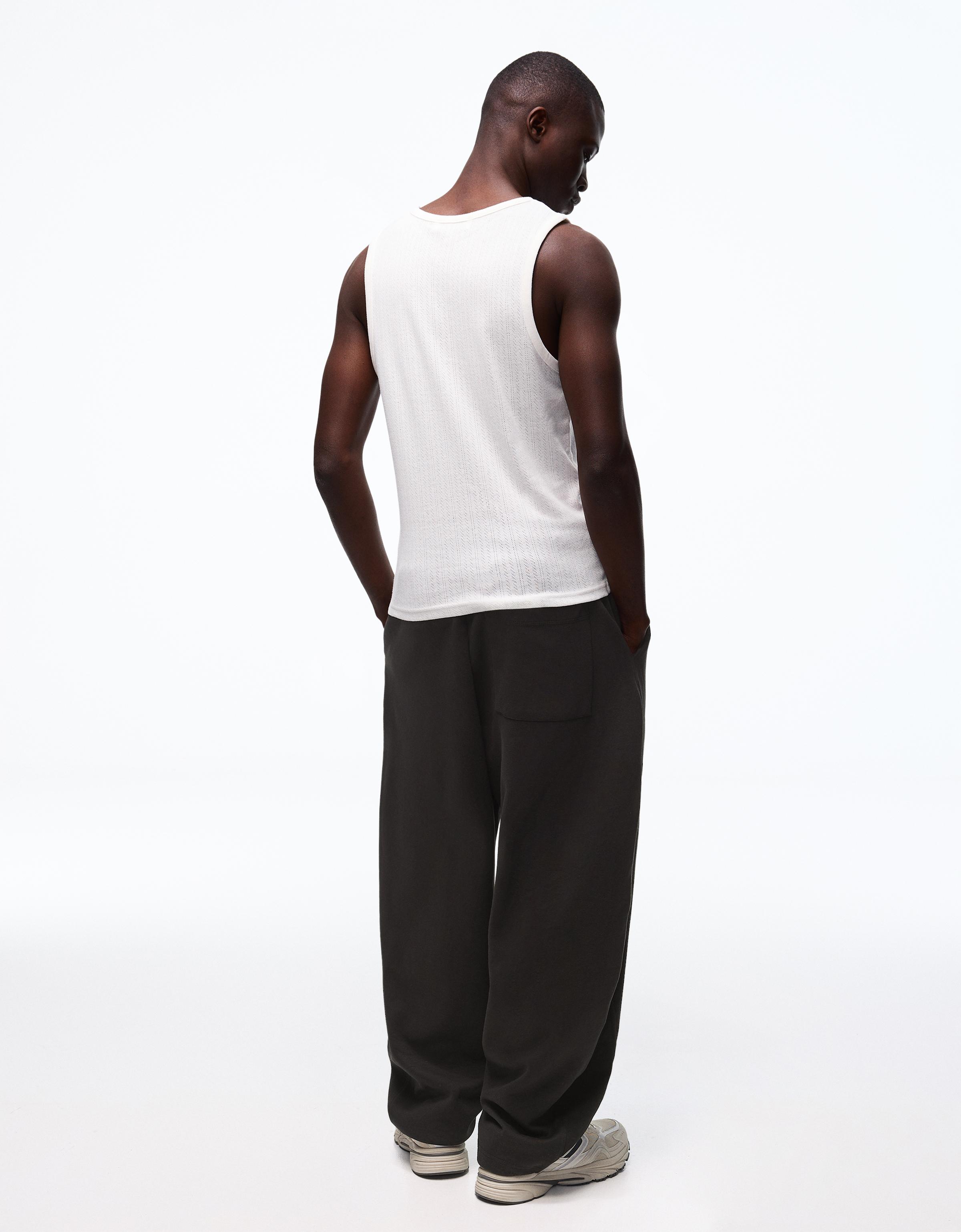 Interlock balloon trousers — Black