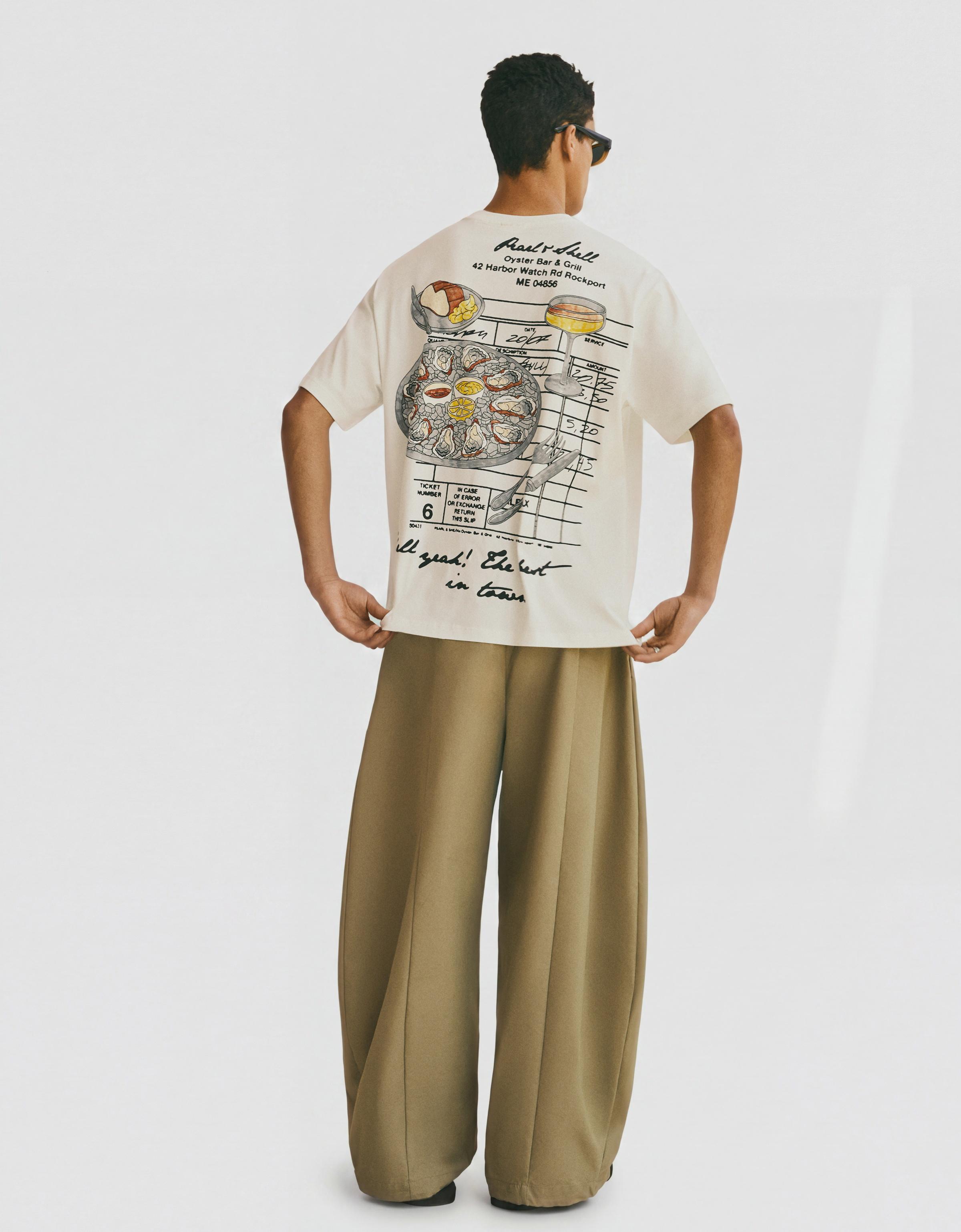 Relaxed fit printed T-shirt — Off white
