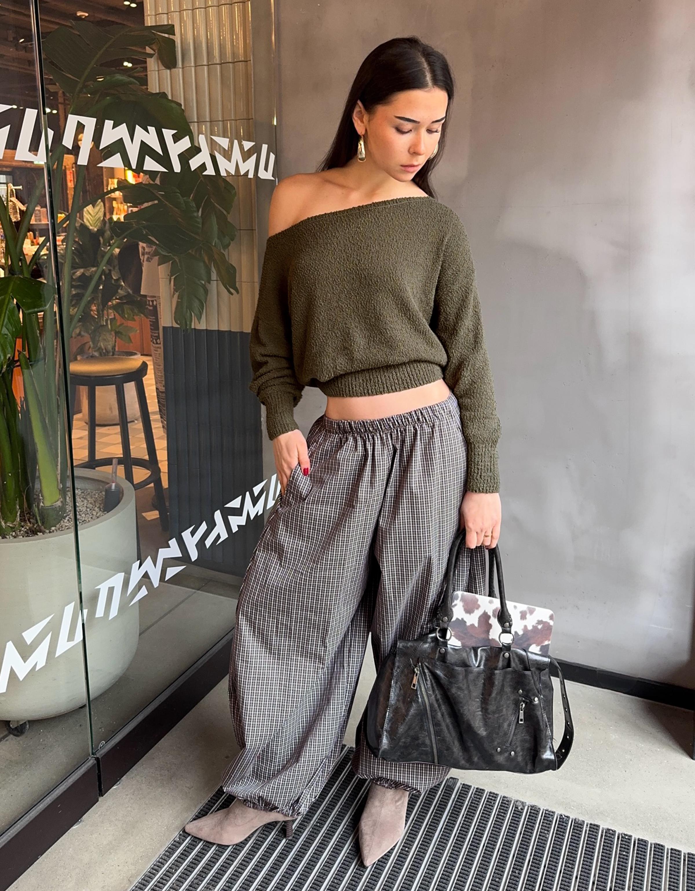 Pull Col Asymétrique M Kaki