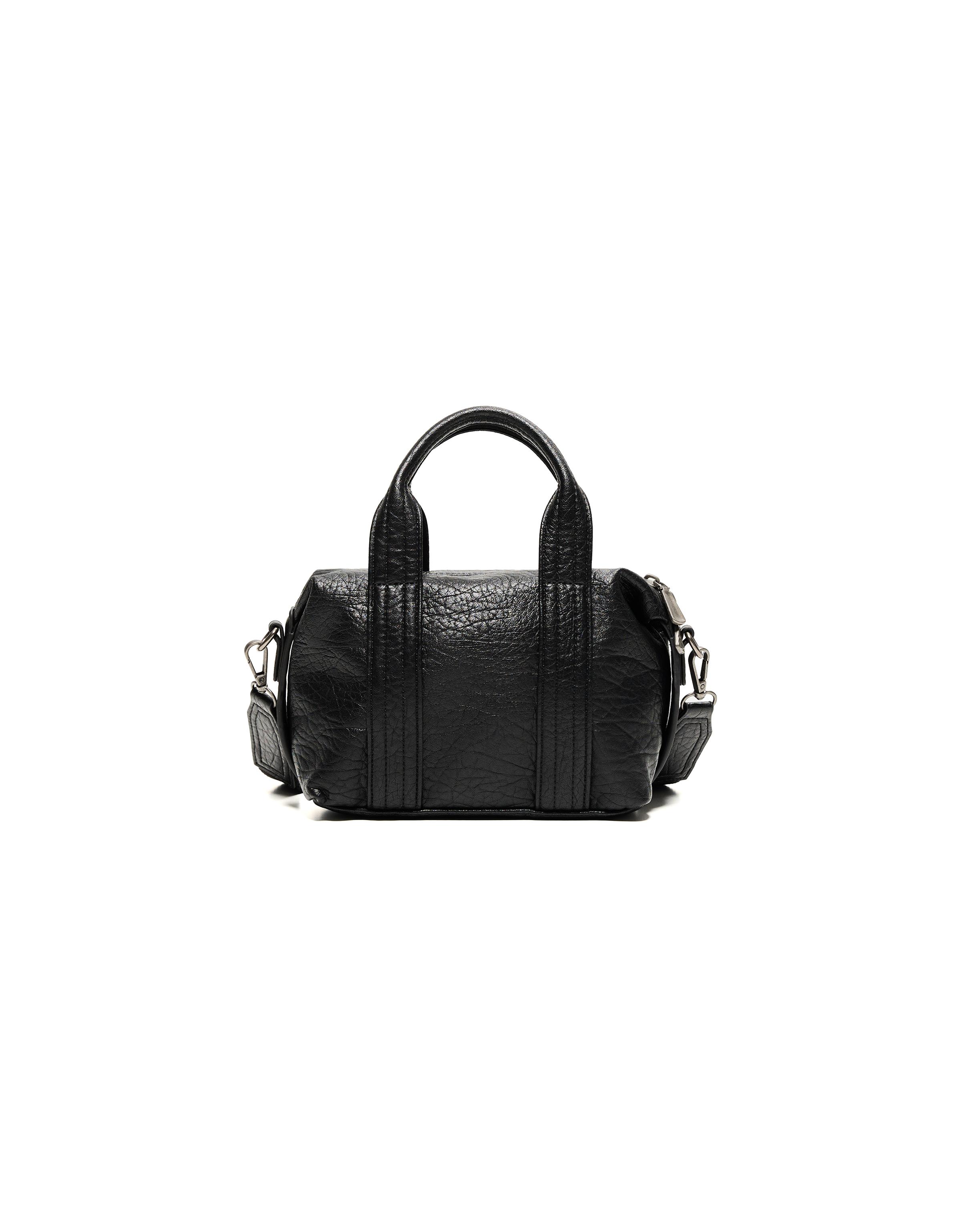 Bowling crossbody bag in leather effect — Black