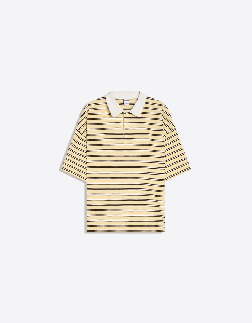 Short sleeve polo collar T-shirt-Yellow