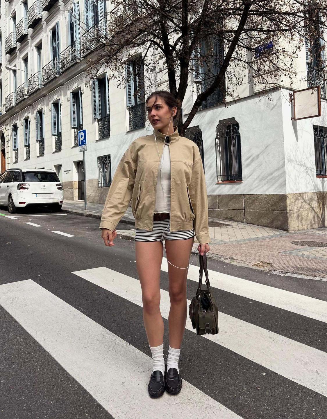 Mini knit shorts