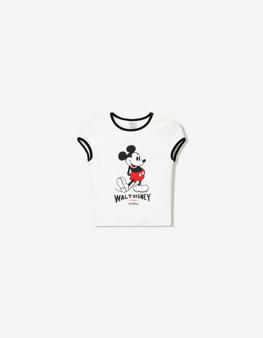 Mickey Mouse Bershka T Shirt Disney Short Sleeve Mickey Mouse T