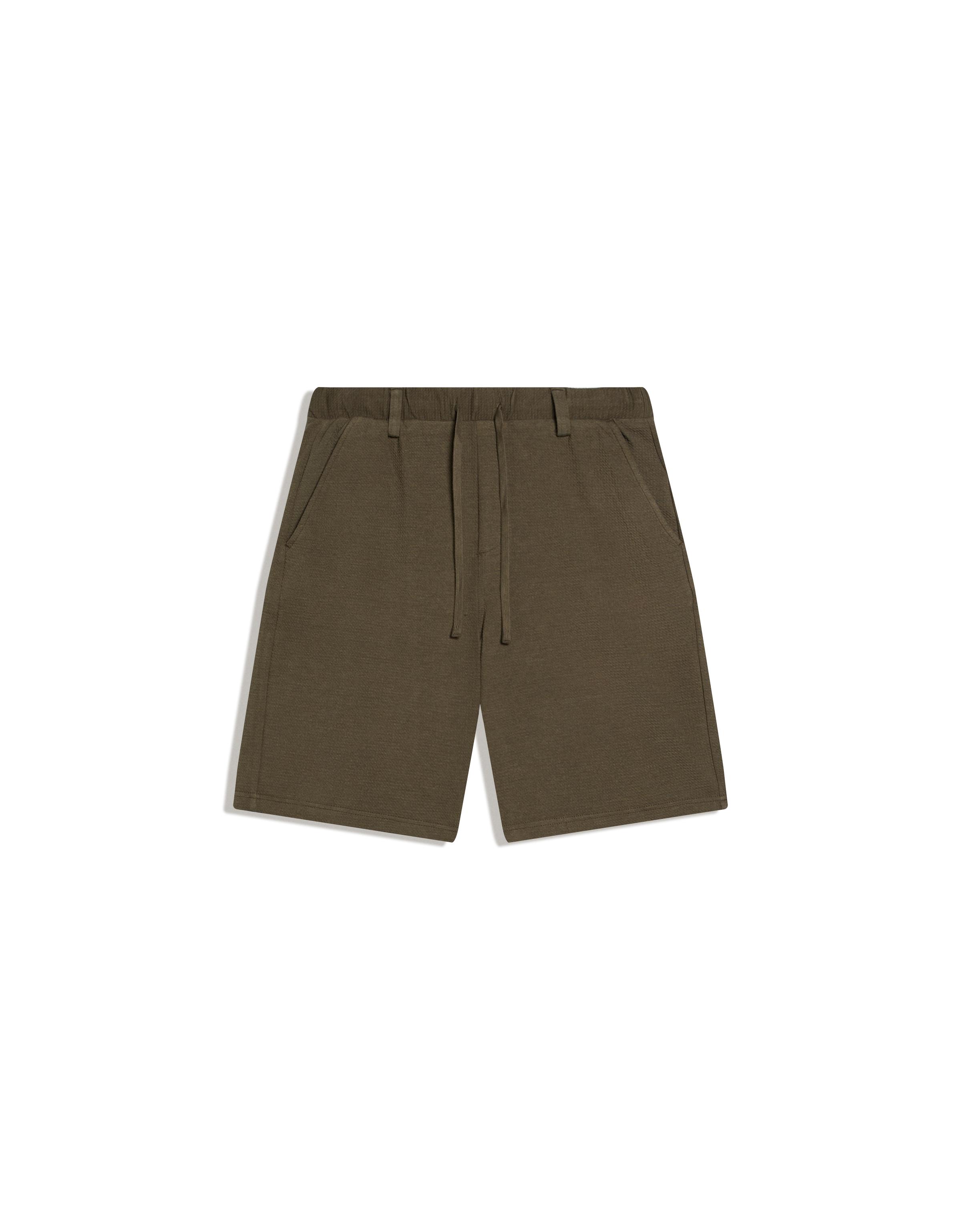 Waffle-knit skater Bermuda shorts