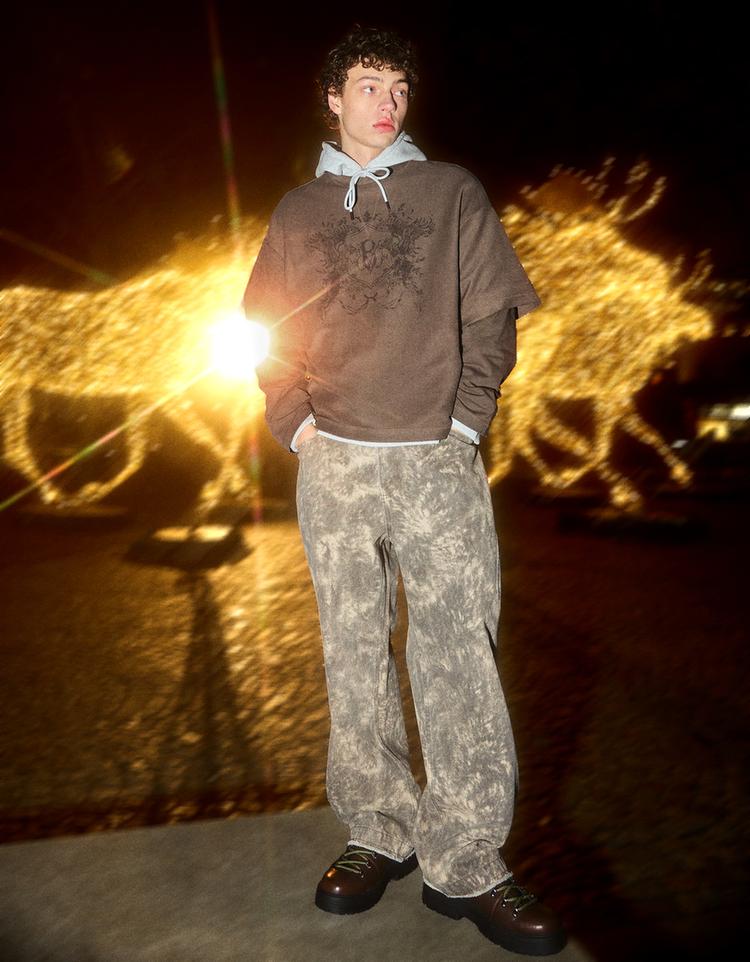 Jersey doble manga print