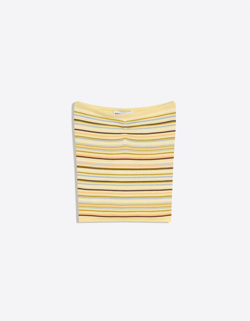 Top bandeau rayas-Amarillo
