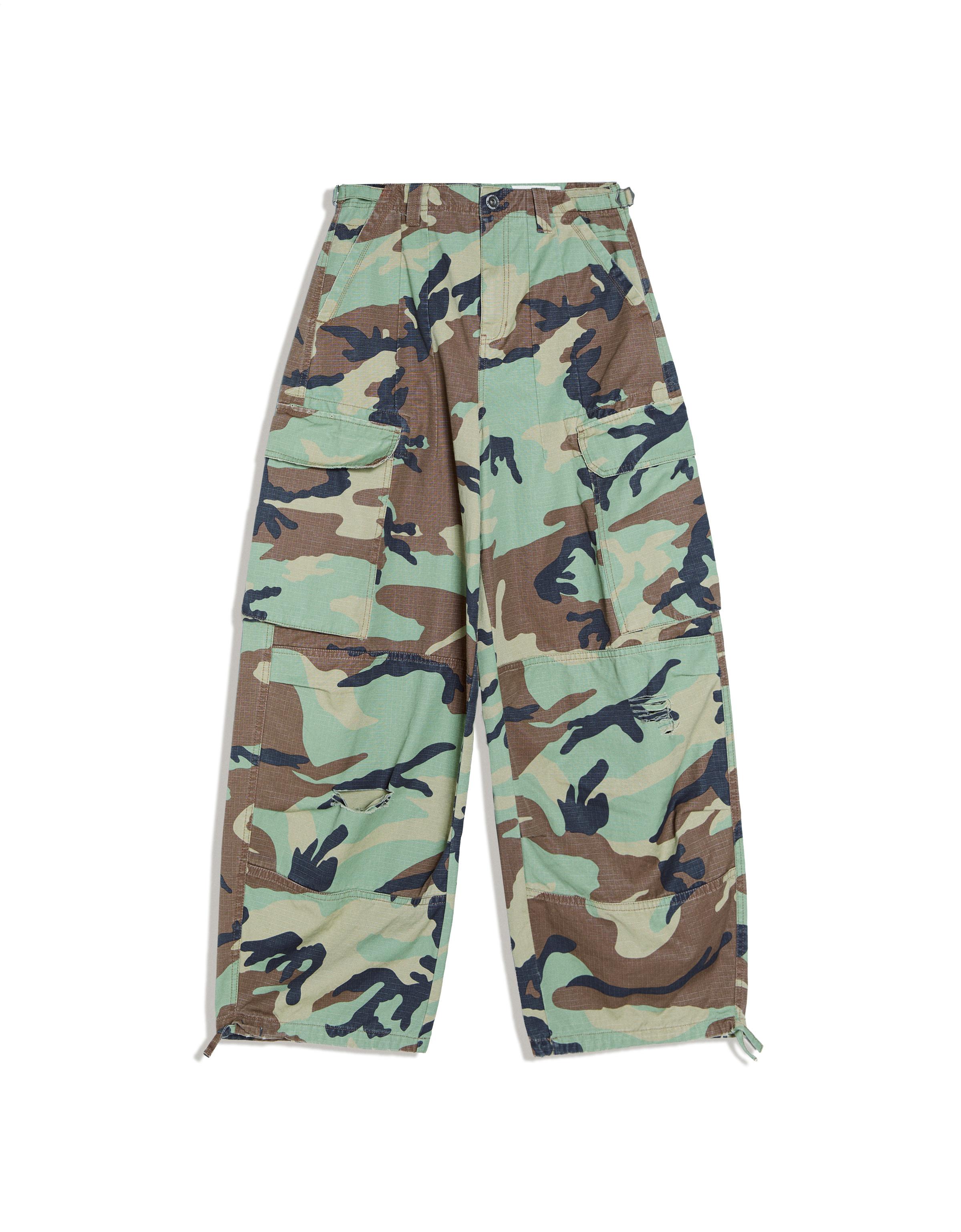 Cargo print trousers — Khaki