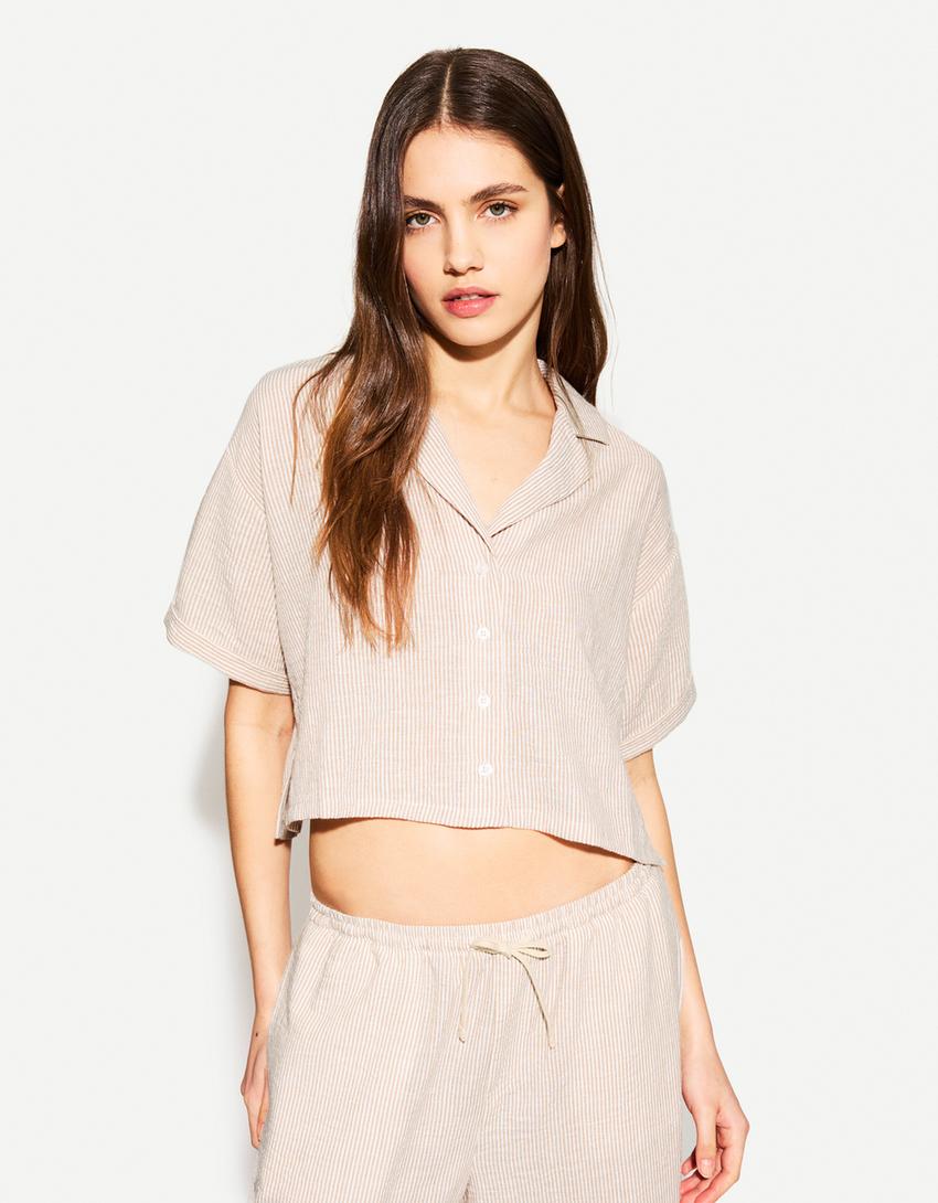 Conjunto camisa e calças rústicas-Conjunto camisa e calças rústicas