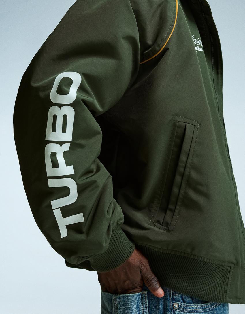 Embroidered technical jacket-Khaki-3