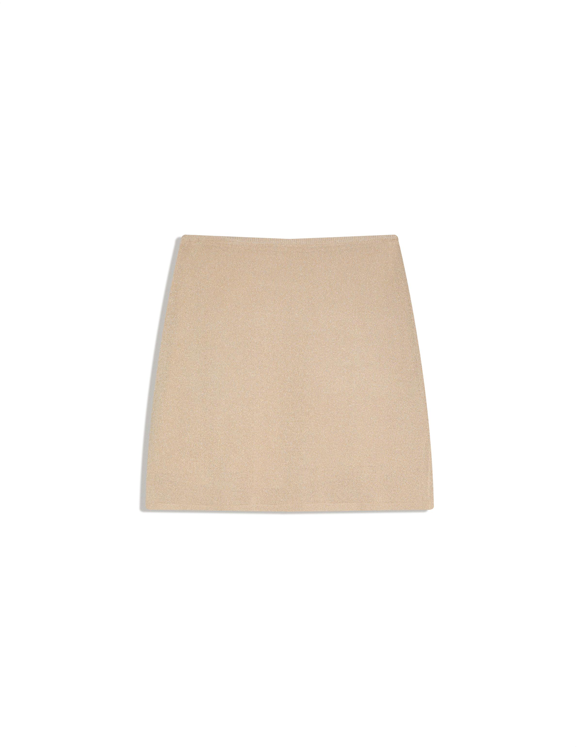 Metallic thread mini skirt