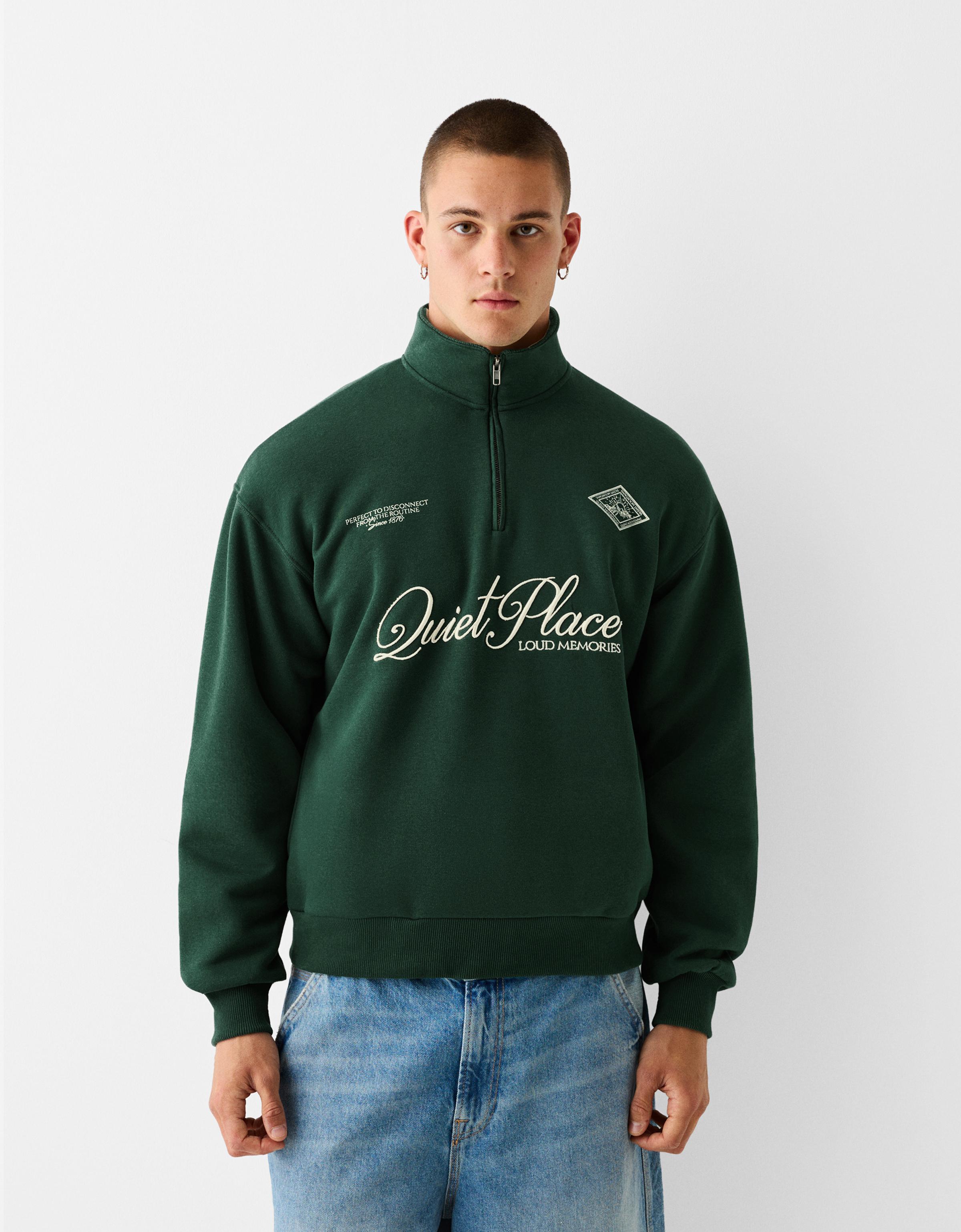 Bershka zip front sweat deals