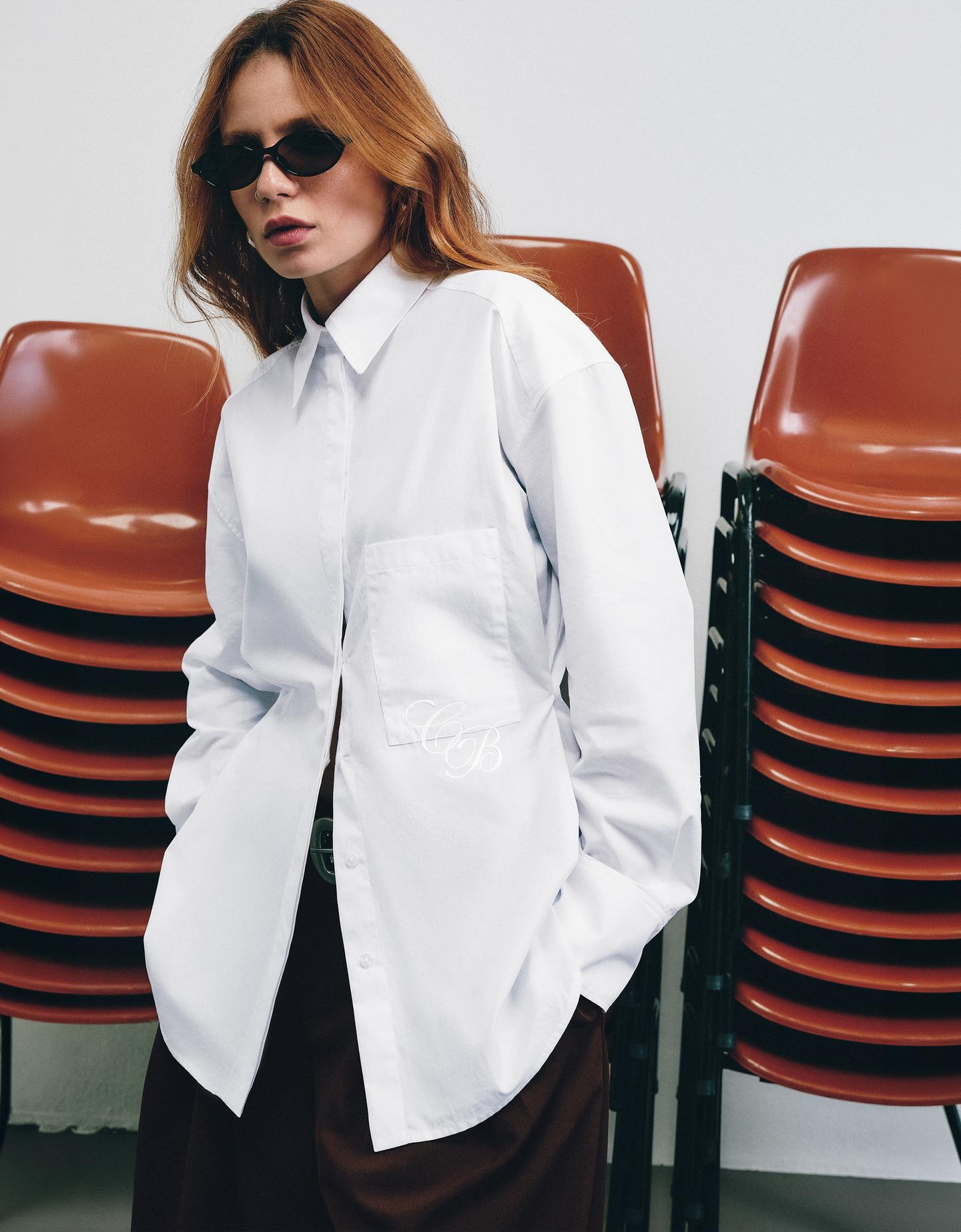 Bershka Camisa Carol Biazin Collection Mujer Blanco