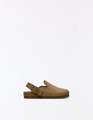 Clogs with strap detail — Brown 1