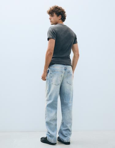 Straight wide-leg jeans — Light blue 2