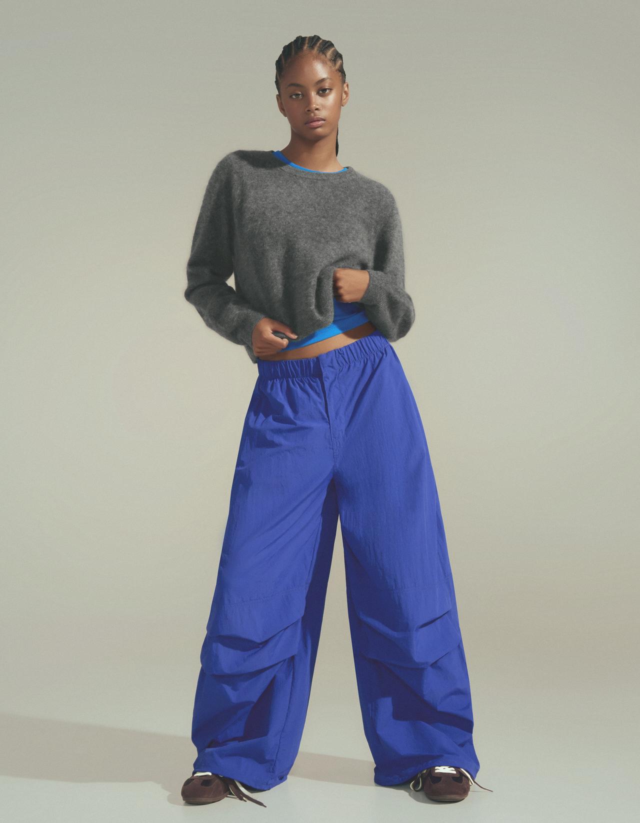 Technical parachute trousers — Blue