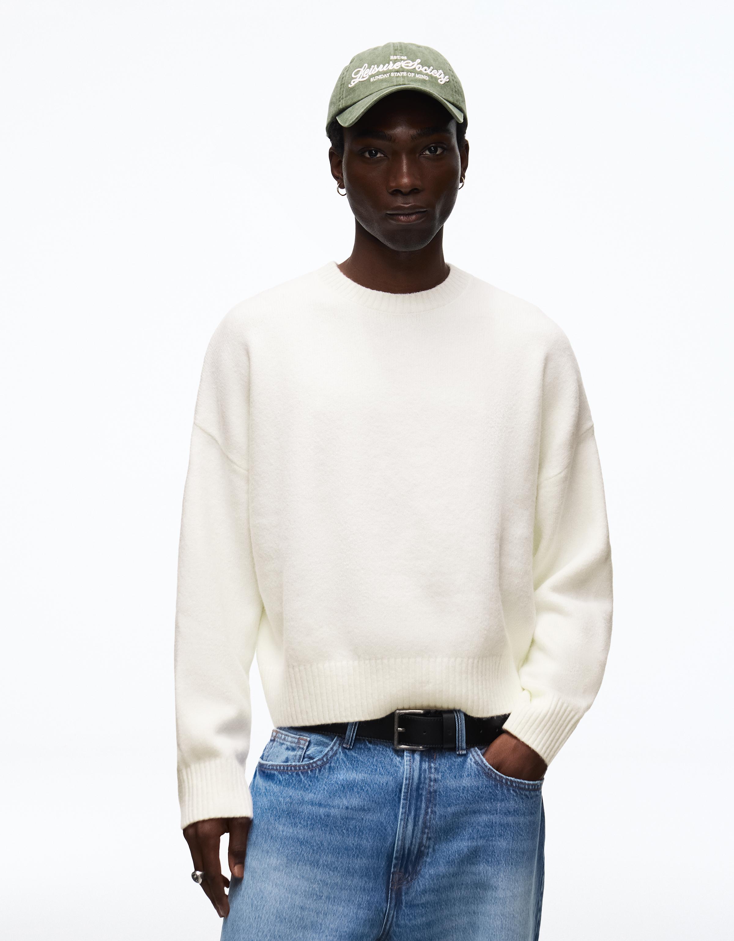 Bershka Bisiklet yaka boxy fit kazak görsel 7