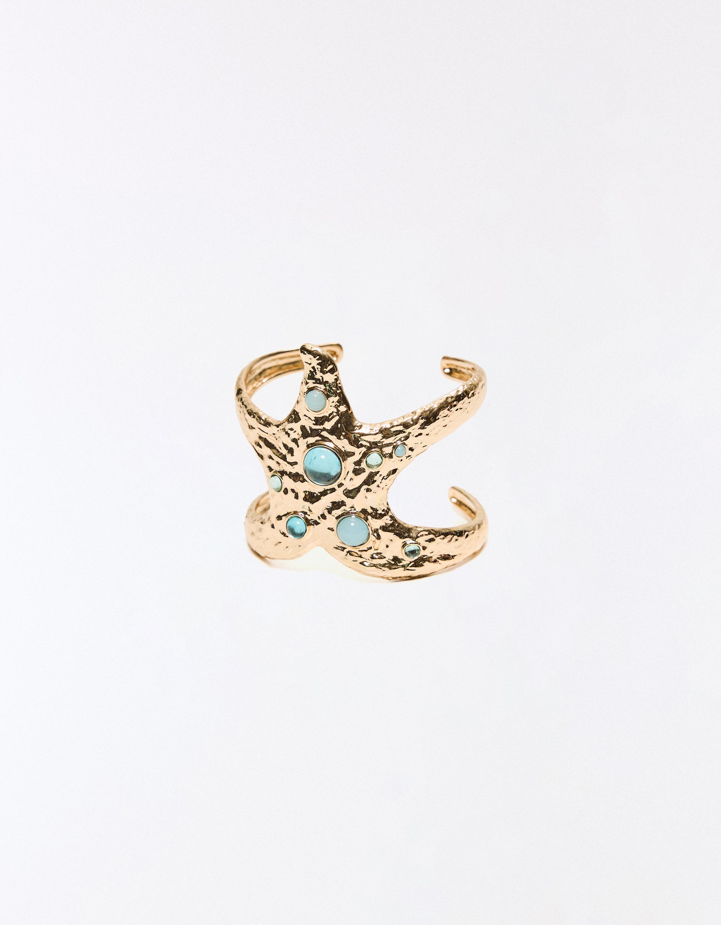 Pulsera Brazalete Estrella De Mar Mujer Oro