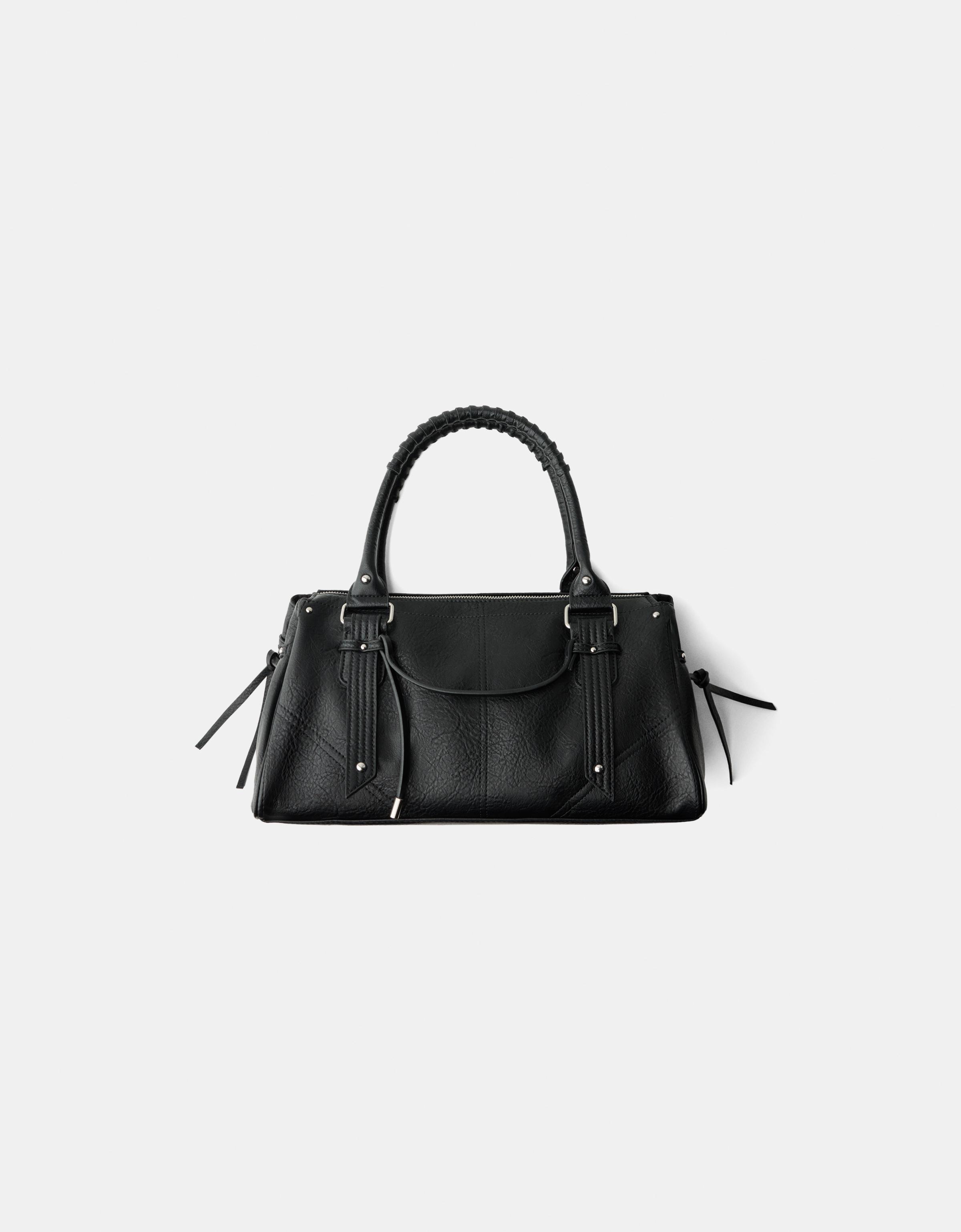 Bershka Bowlingtasche Damen Schwarz