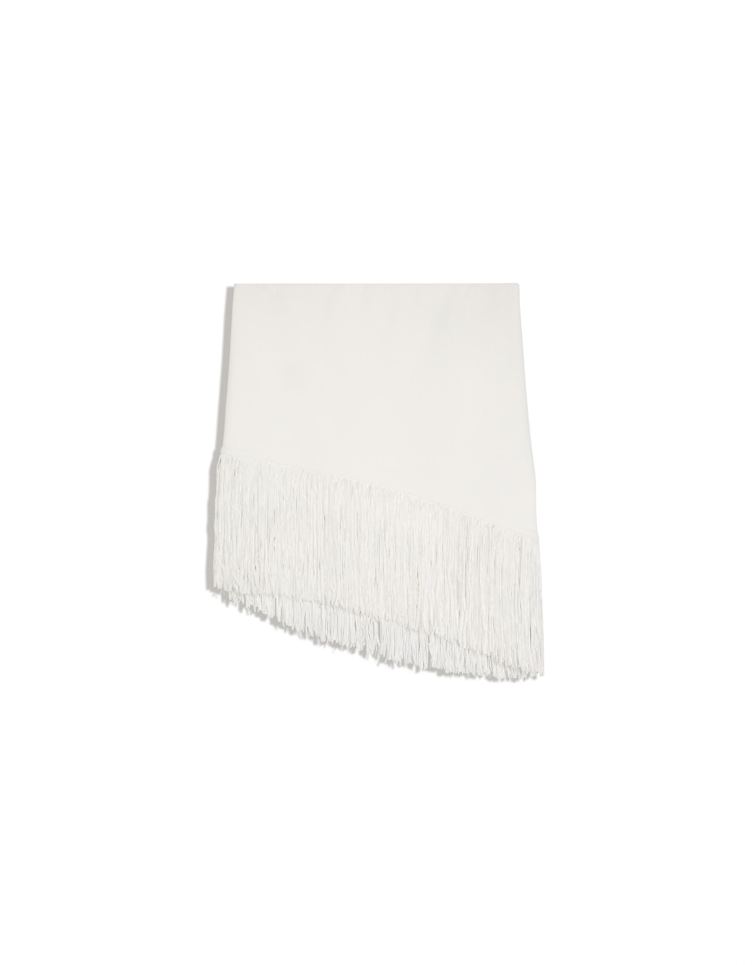 Fringed mini skirt — Off white