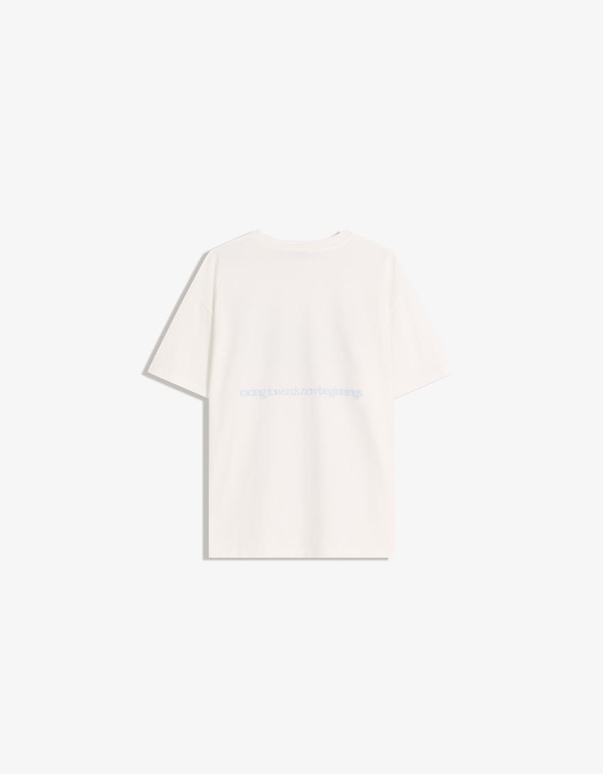Short sleeve T-shirt with print-Off white