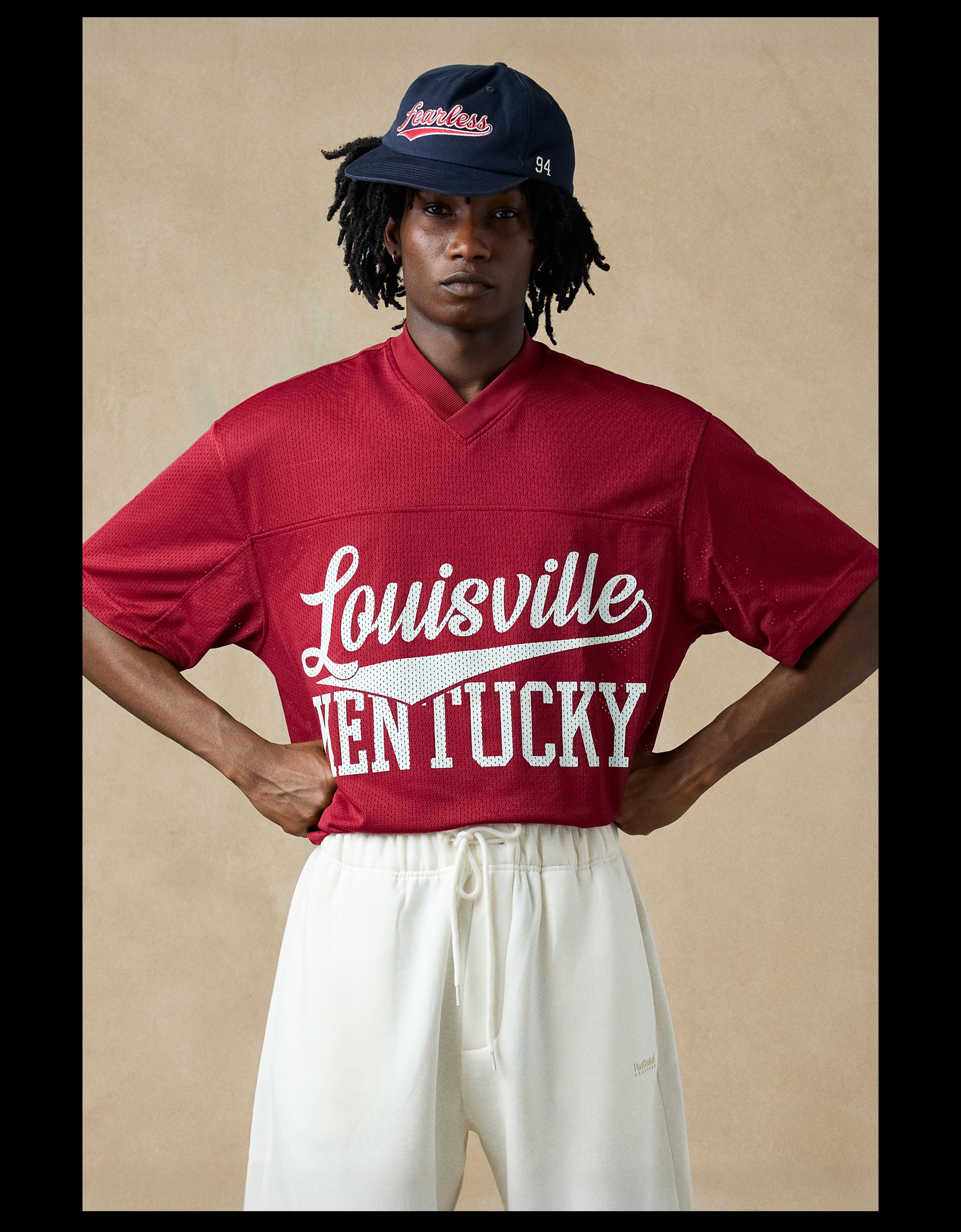Mesh print T-shirt — Red