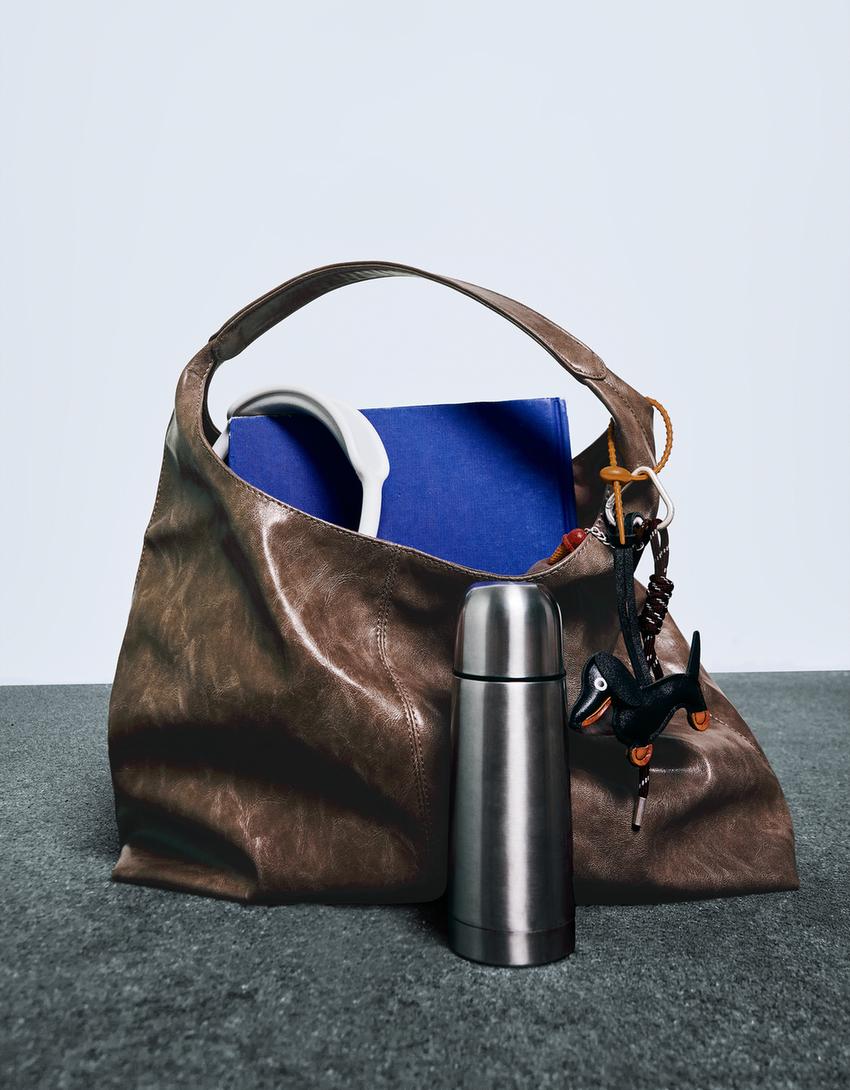 Bolso efecto charol-Visón