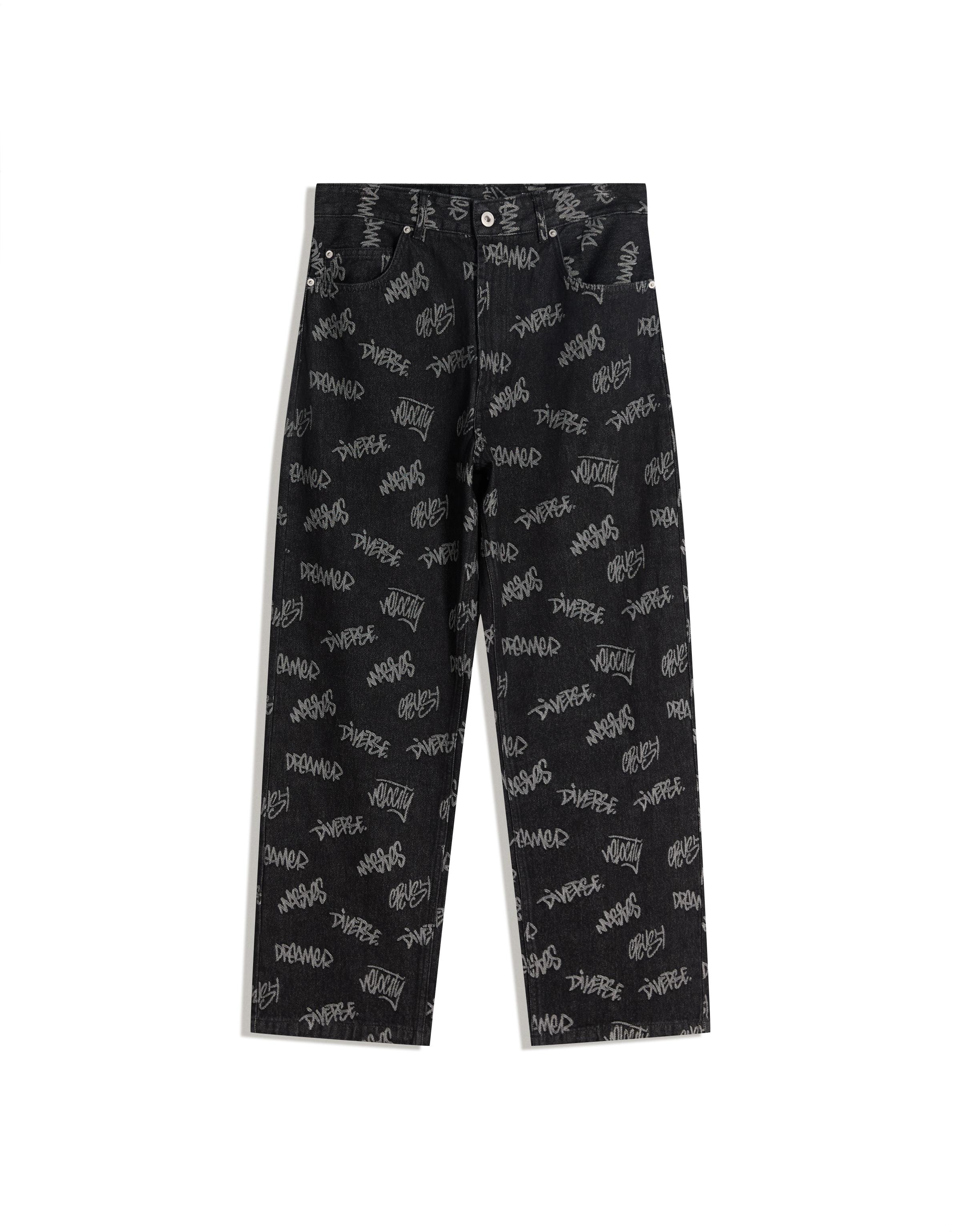 Baggy jacquard jeans