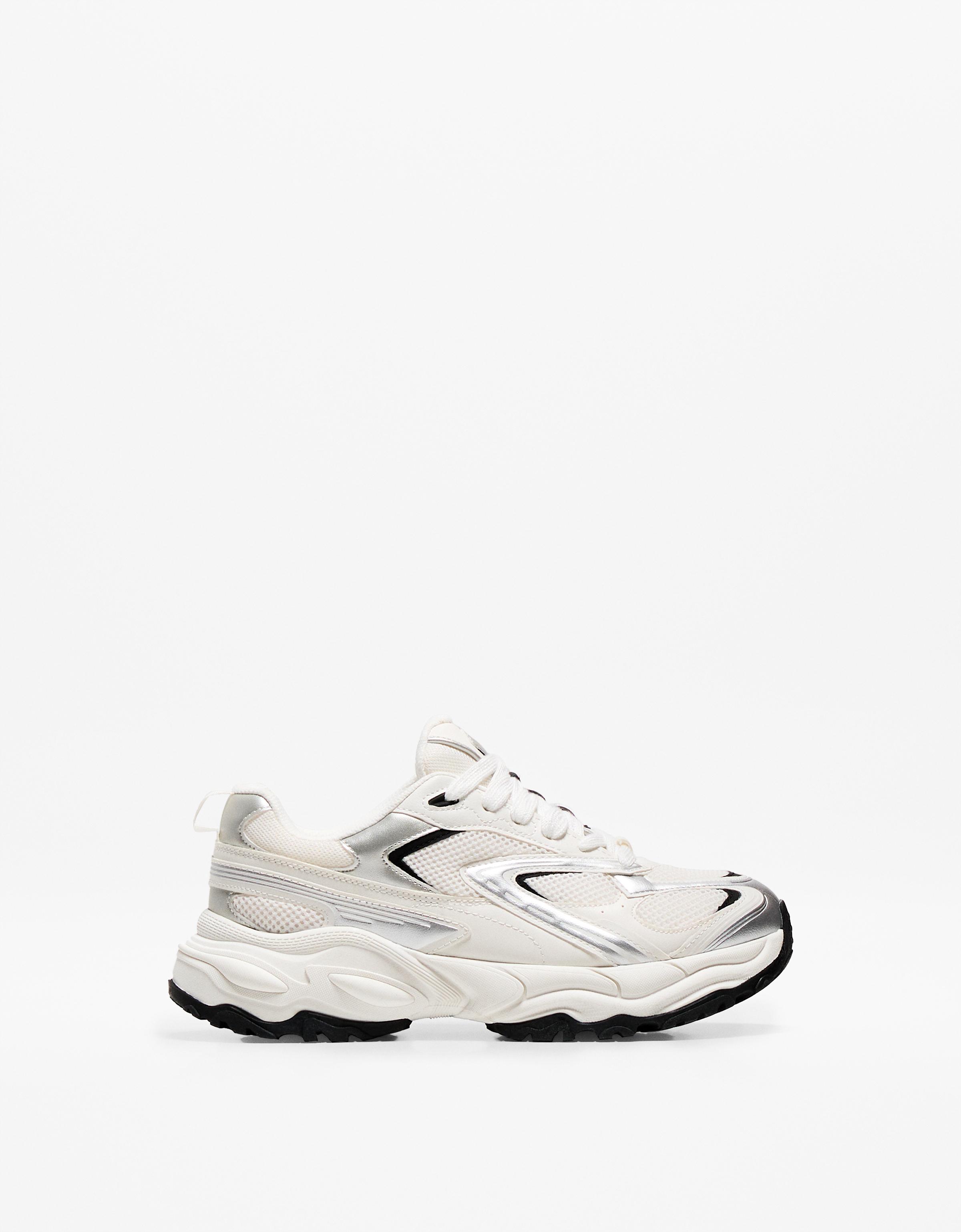 Bershka Mehrteiliger Sneaker Herren 46 Weiss