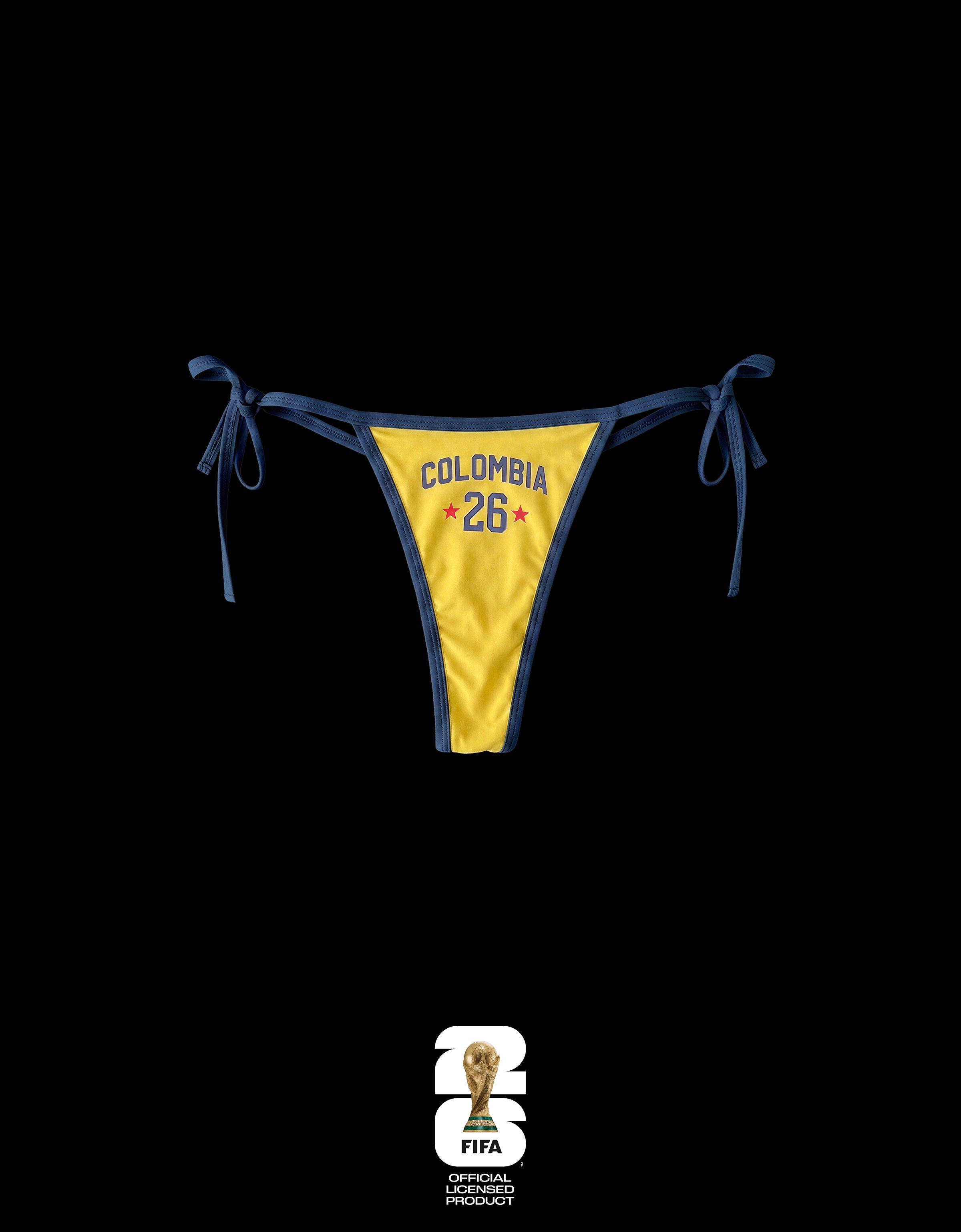 Colombia FIFA WORLD CUP™ thong bikini bottoms — Yellow
