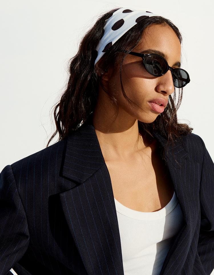 Puantiye desenli saç bandı paketi