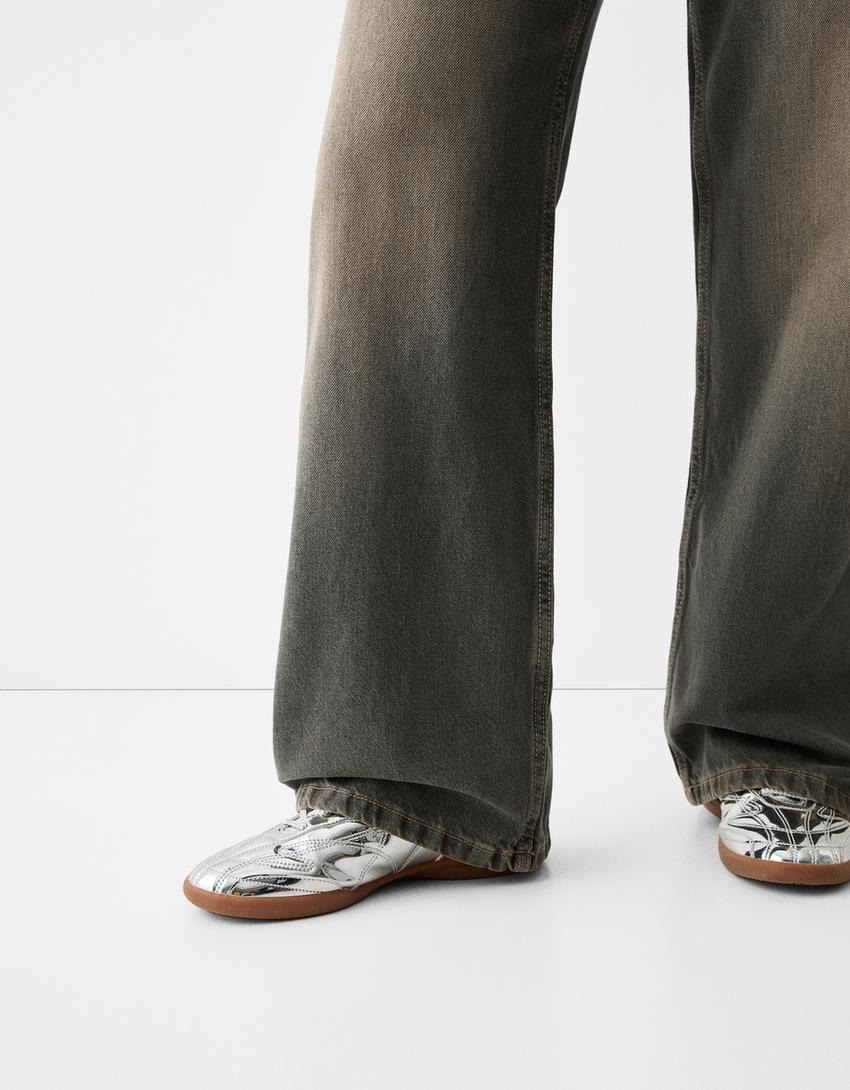 بنطال جينز واسع-أزرق مغسول من الخارج-5