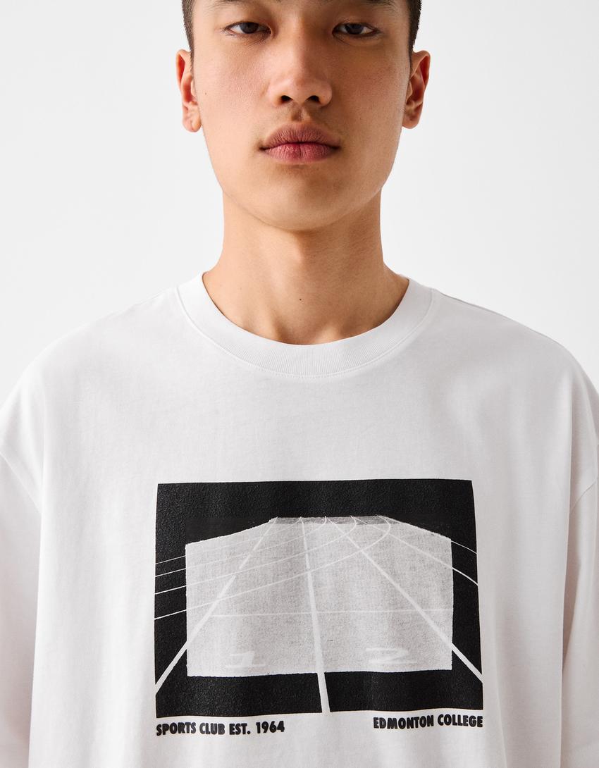 Camiseta manga curta boxy fit estampado-Branco-6