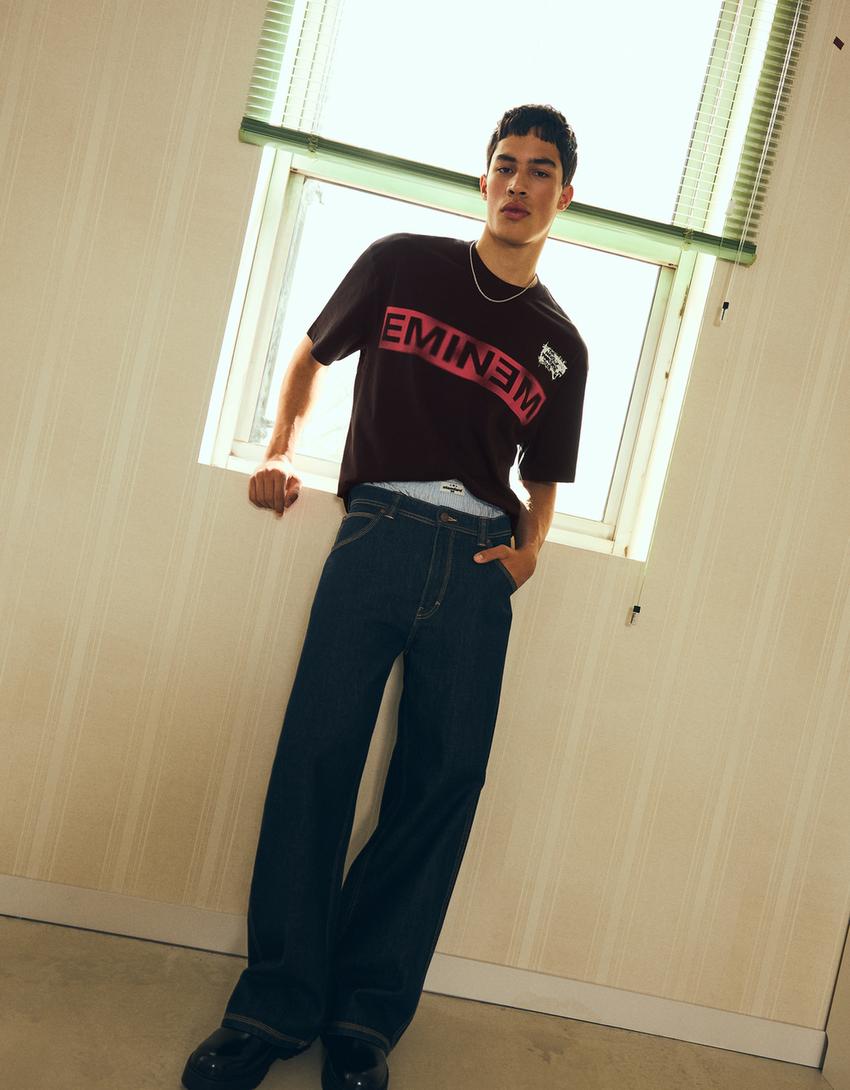 T-shirt manches courtes Eminem-Noir