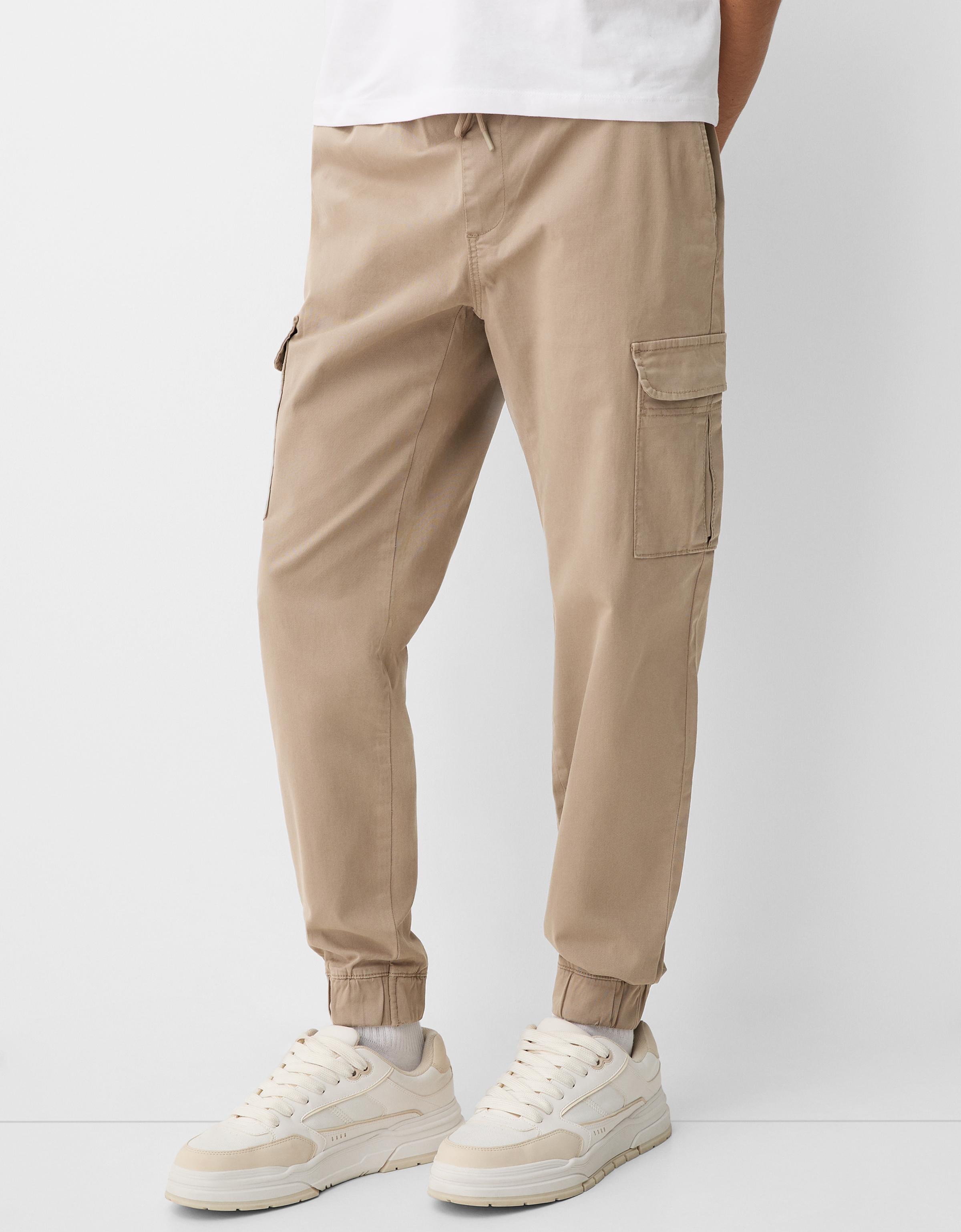 Bershka Cargo-Jogginghose Herren Xs Camel