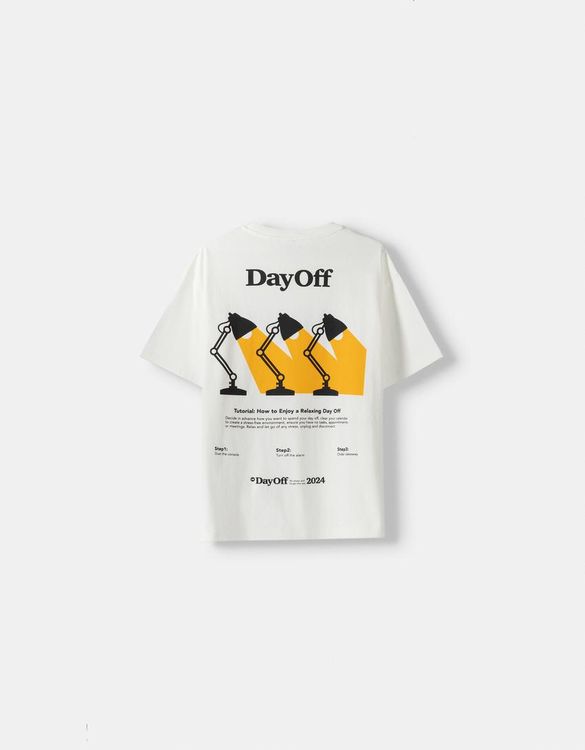 T-shirt manga curta boxy fit estampado-Gelo-5