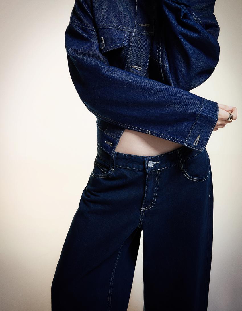 Barrel baggy jeans-Navy