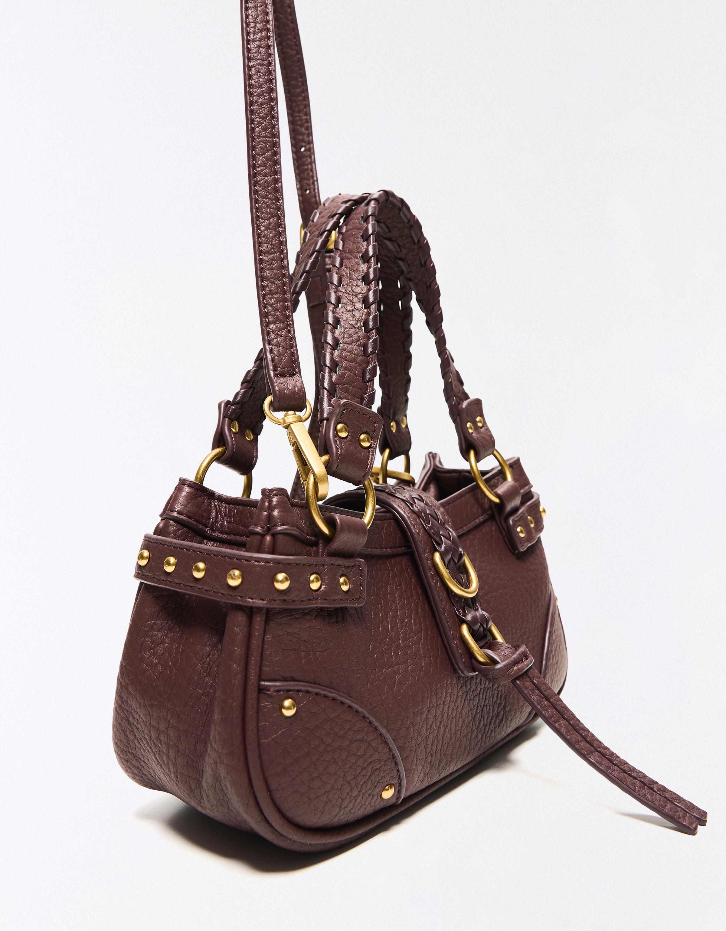 Mini vintage effect bag — Burgundy