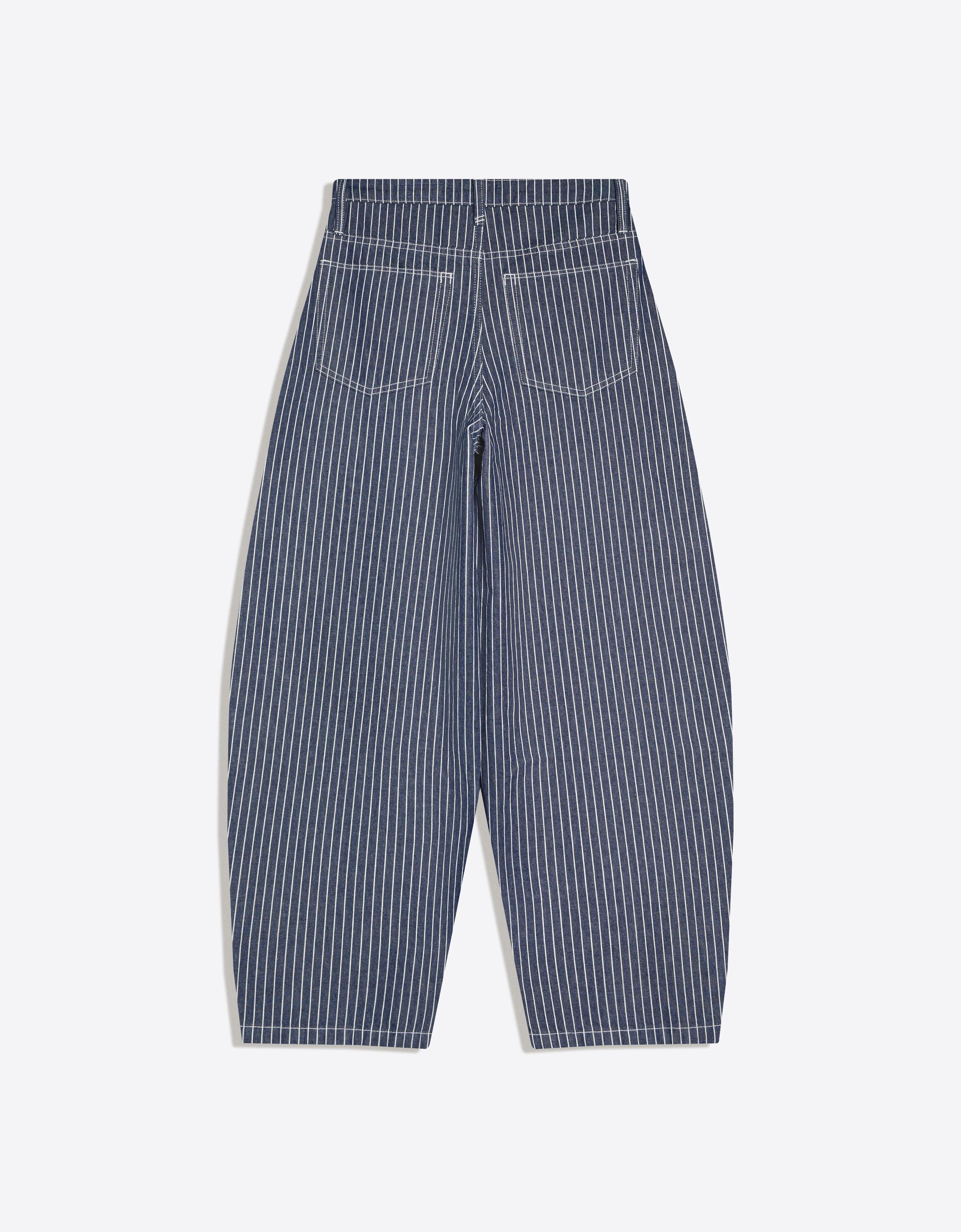 Çizgili balloon fit pantolon - Görsel 7