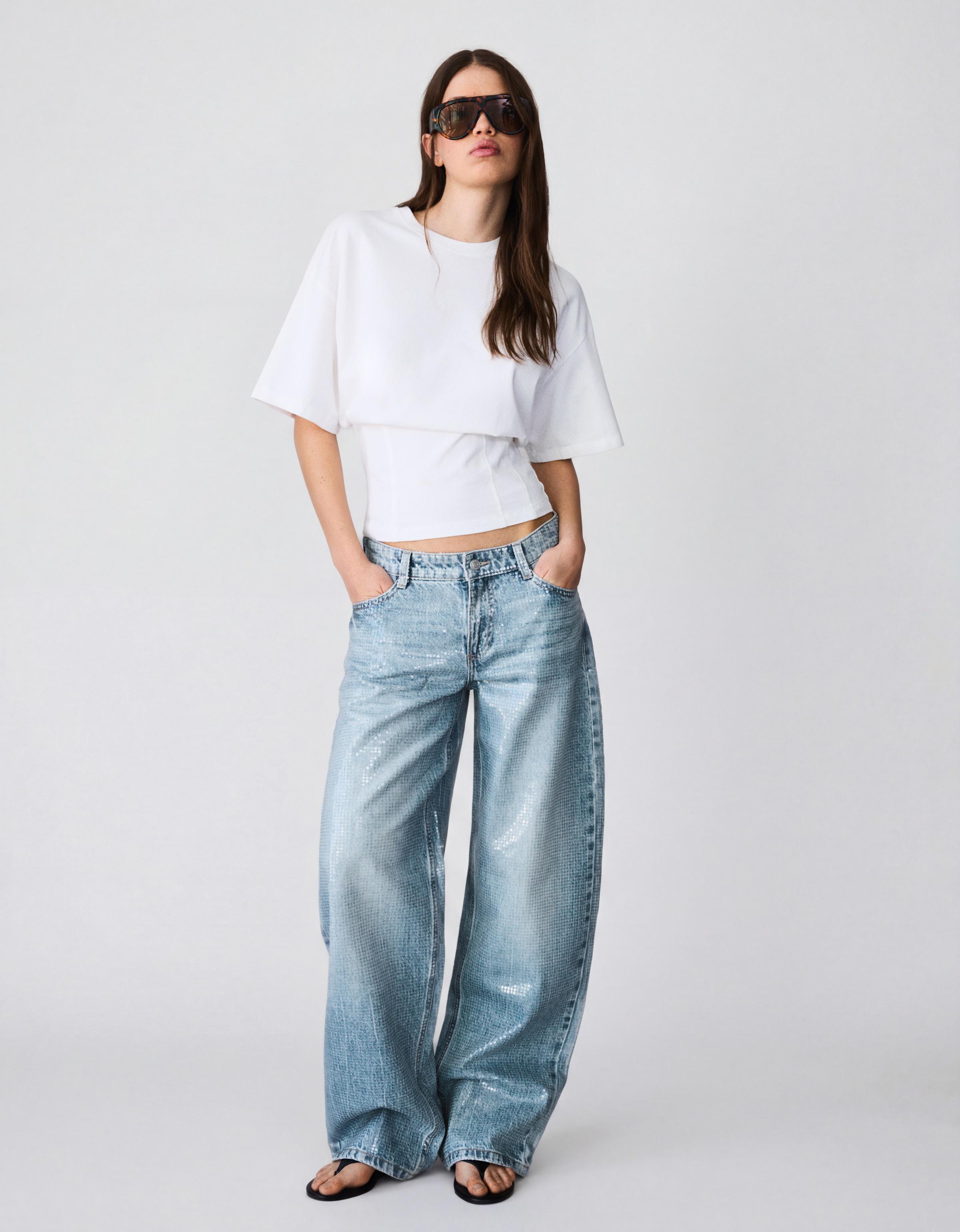 Baggy fit barrel fit pullu jean - Görsel 22